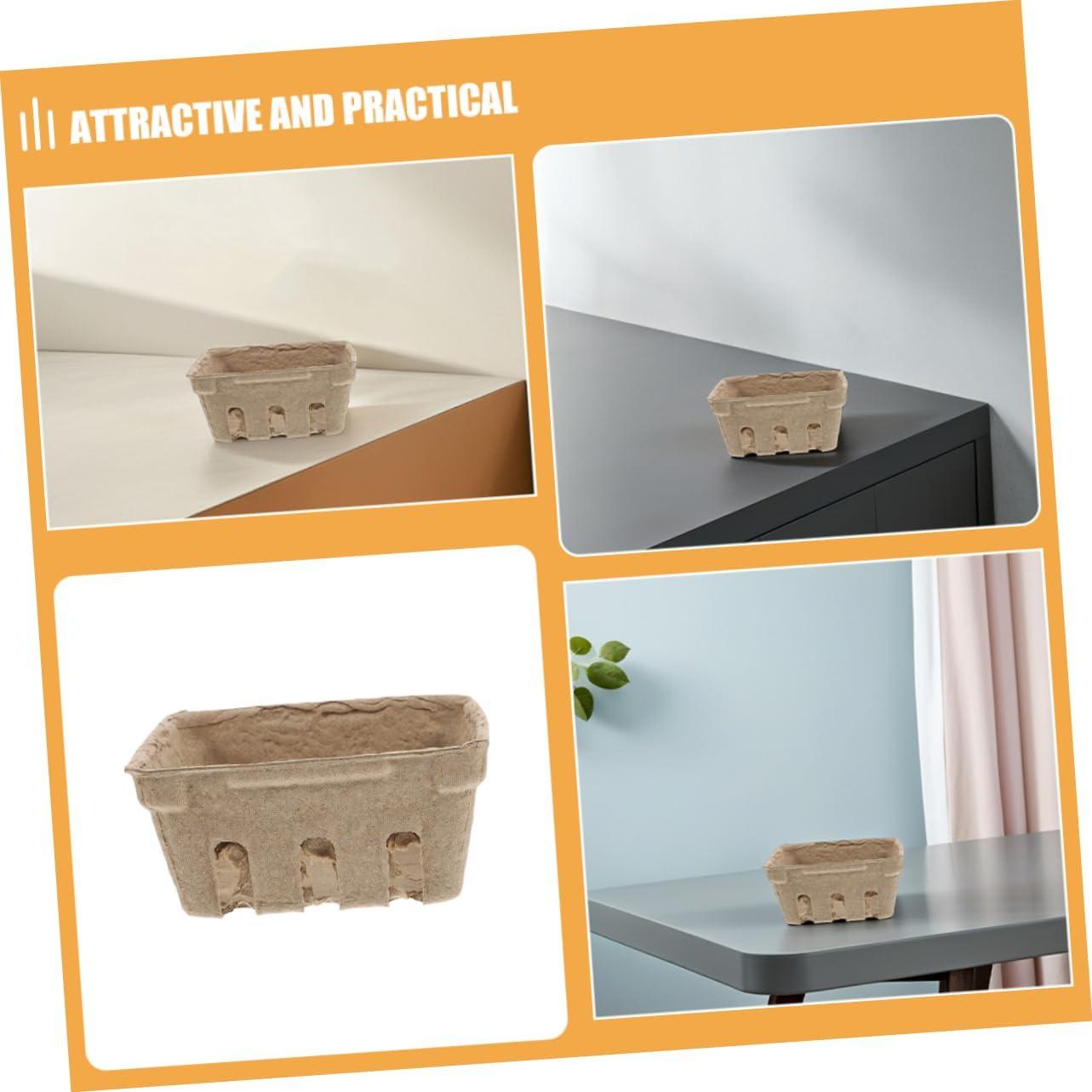 Cestas de Fibra de Pulpa BESTOYARD 15Pcs para Frutas 10x10cm