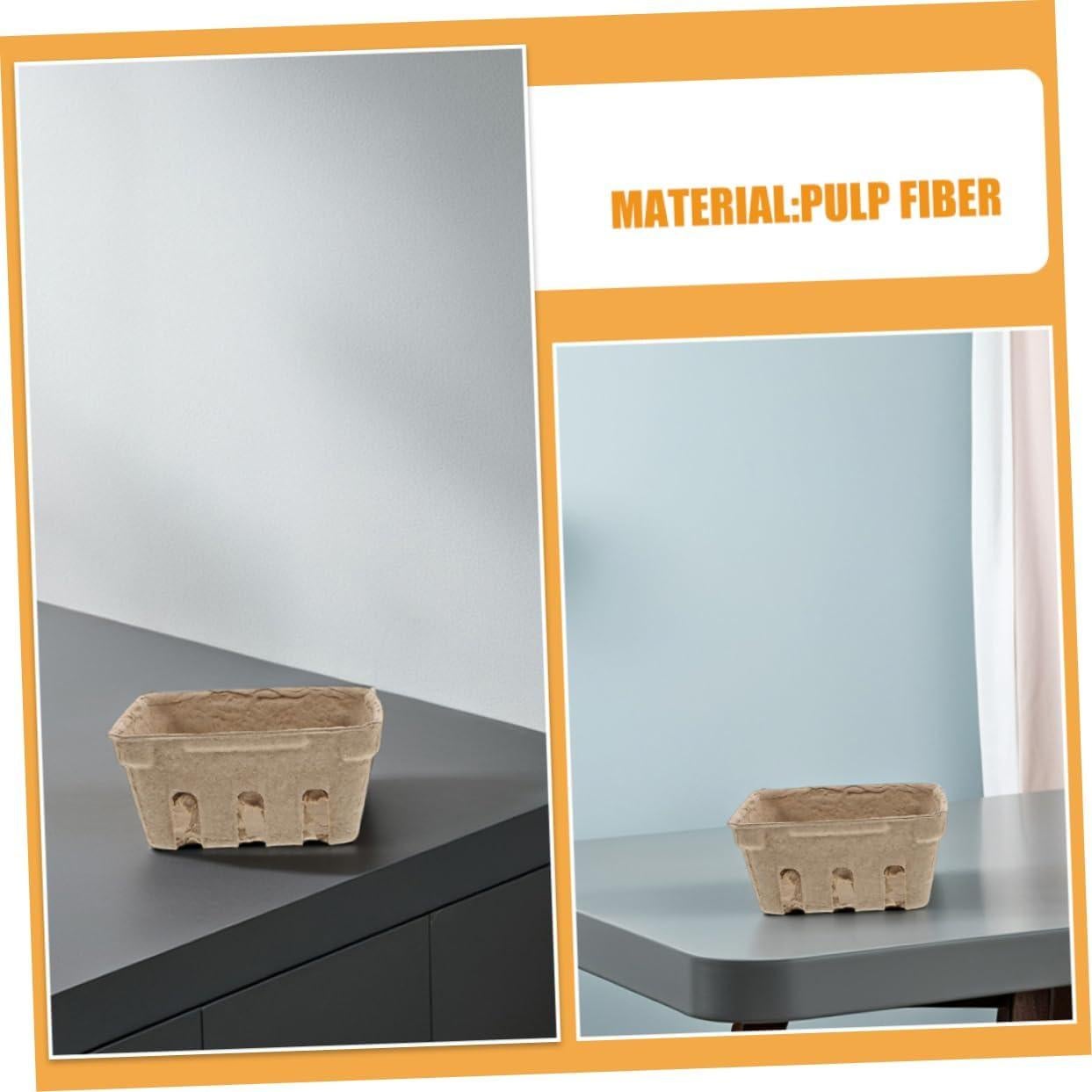 Cestas de Fibra de Pulpa BESTOYARD 15Pcs para Frutas 10x10cm