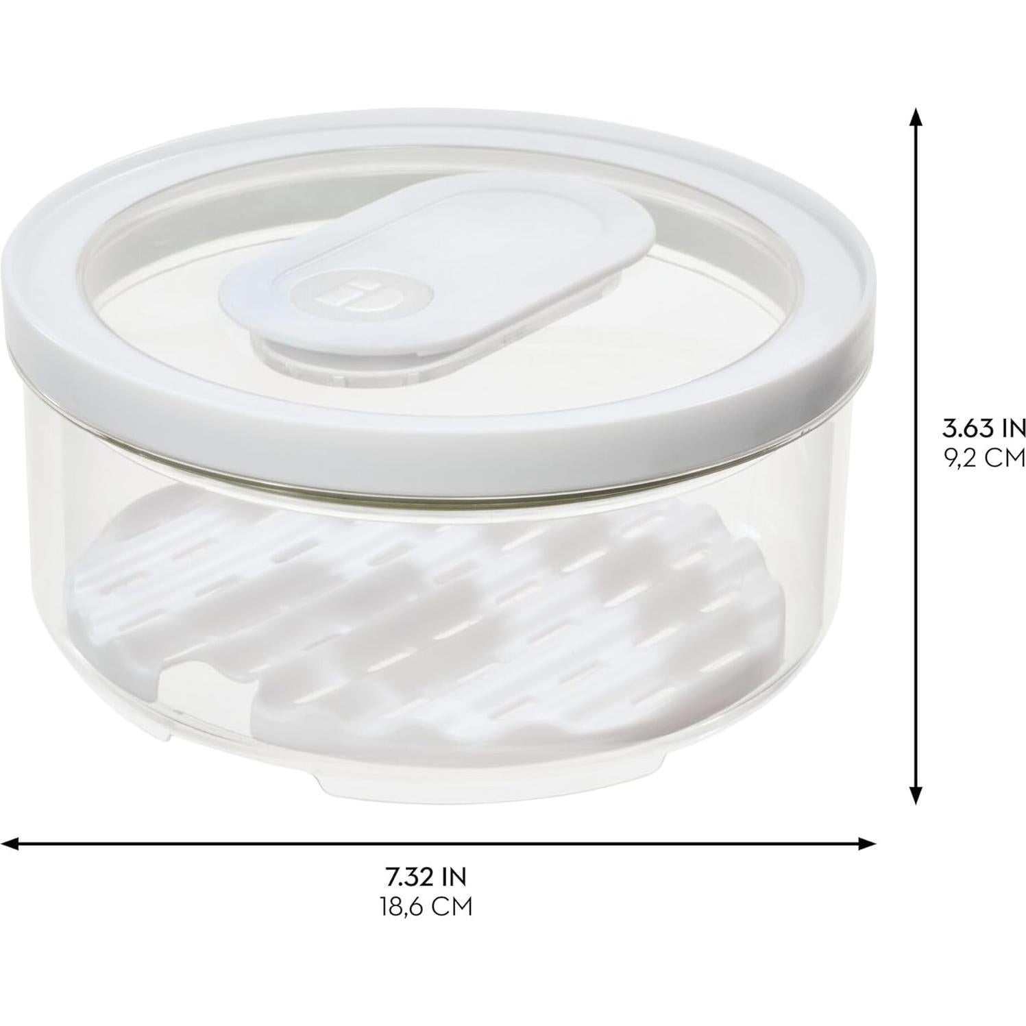 Contenedor Redondo iDesign con Tapa y Drenaje - Set de 2