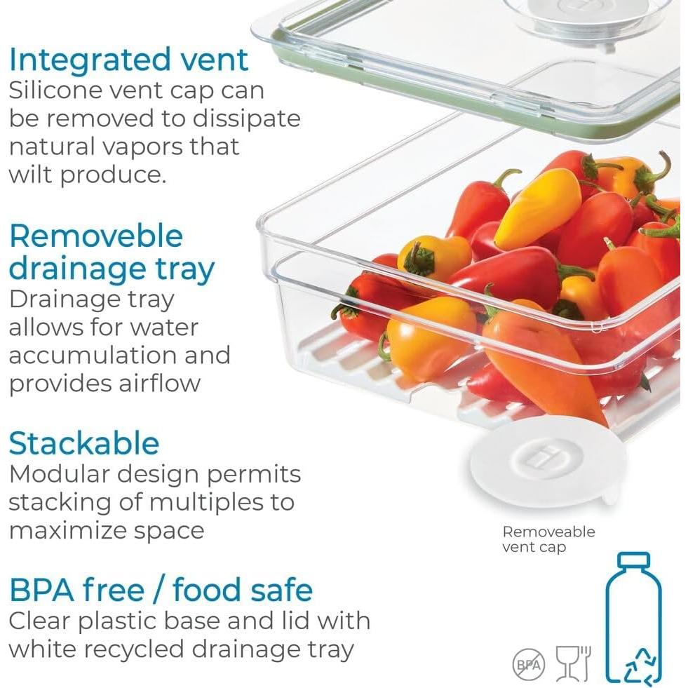 Contenedor Hermético para Frutas y Verduras iDesign - Juego de 2