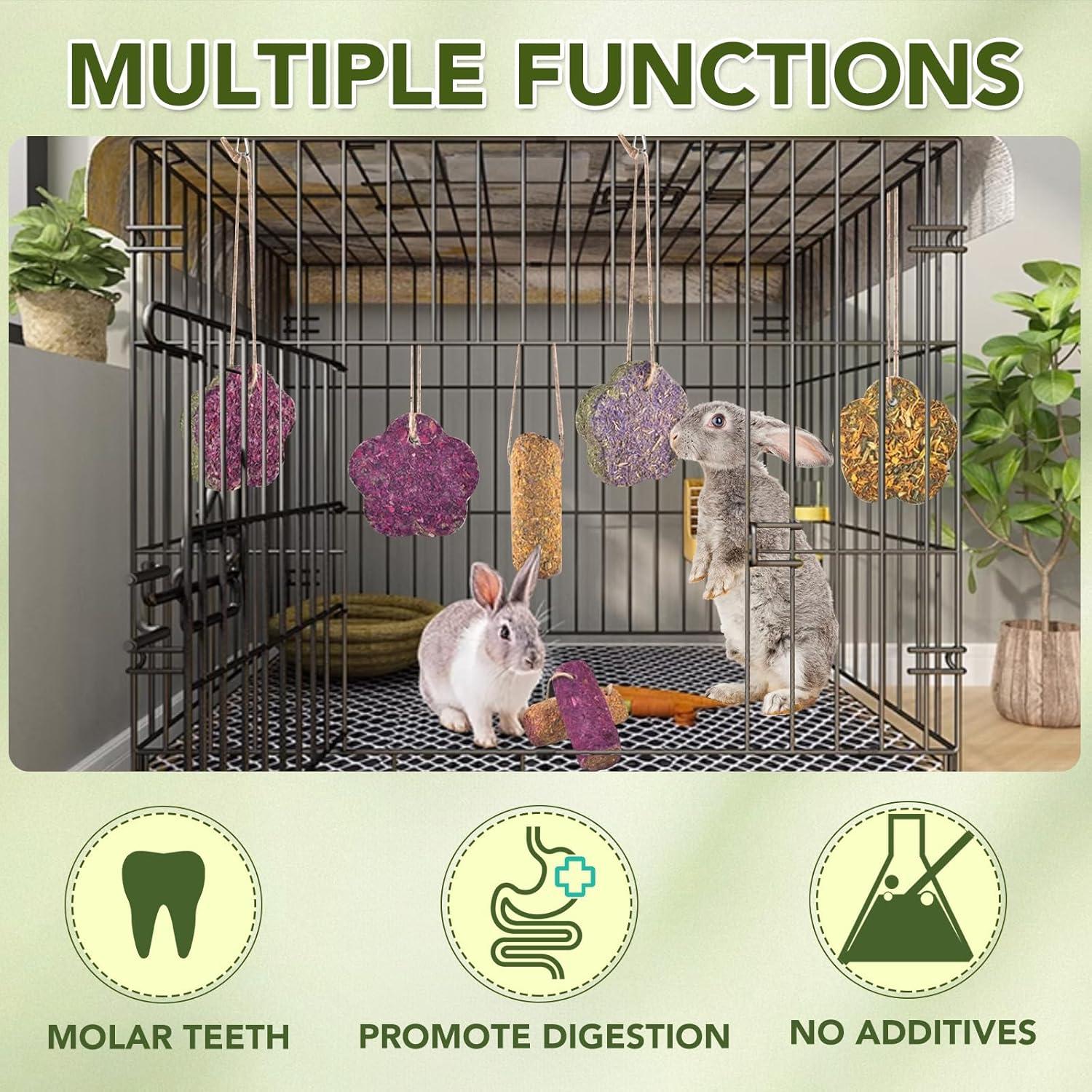 12 Palitos de Masticar para Conejos Jorewood - Heno Timothy