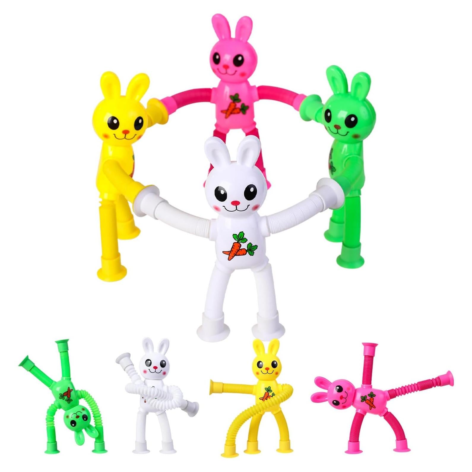 Limpskys Juguete Conejo 4 Pack con Ventosas 17cm