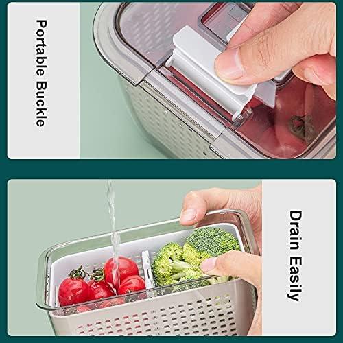 Caja de Almacenamiento para Refrigerador Grande Blanco con Filtros