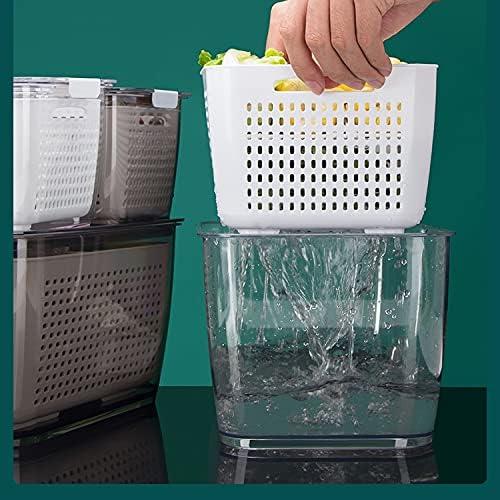 Caja de Almacenamiento para Refrigerador Grande Blanco con Filtros