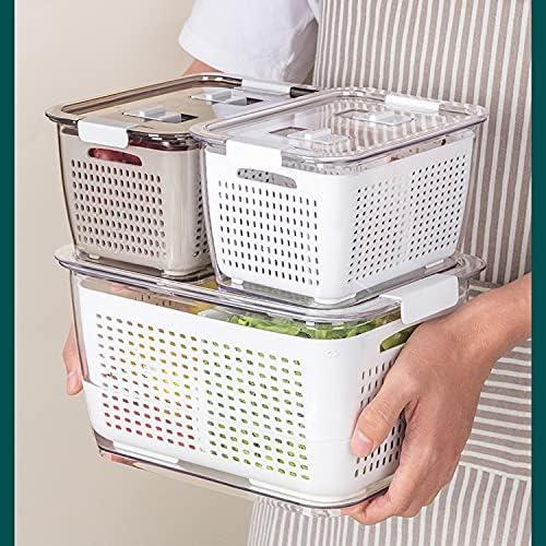 Caja de Almacenamiento para Refrigerador Grande Blanco con Filtros