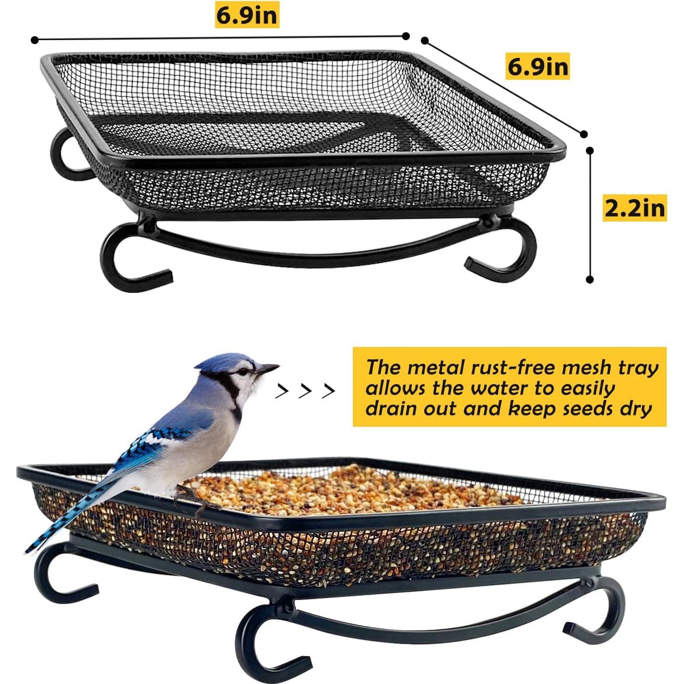 Bandeja para Alimentador de Aves MIXXIDEA 17.8x17.8cm Metal