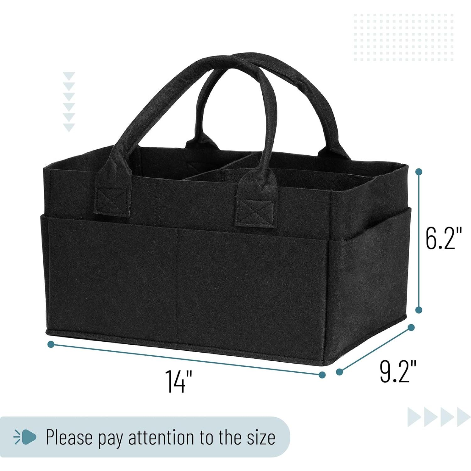 Cesta de Pañales Mr. Pen Negra - Organizador Portátil para Bebés