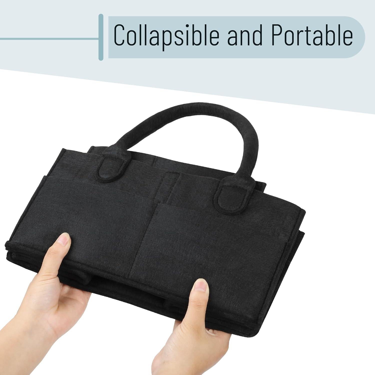 Cesta de Pañales Mr. Pen Negra - Organizador Portátil para Bebés