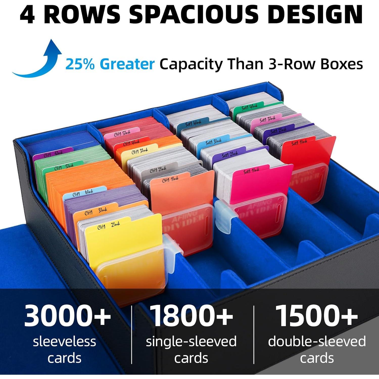 Caja de Almacenamiento de Cartas AFIING 4 Filas 3200+