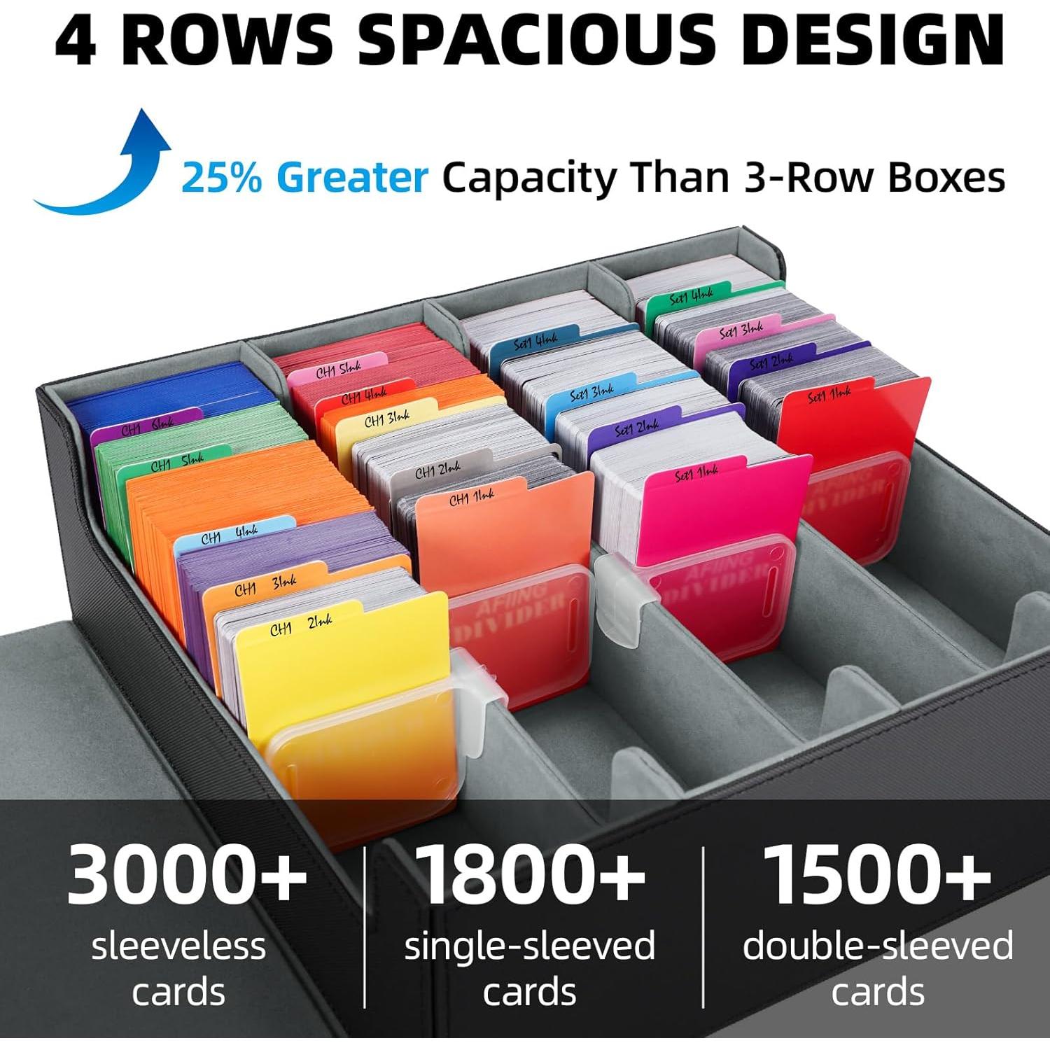 Caja de Almacenamiento de Cartas AFIING 4 Filas 3200+