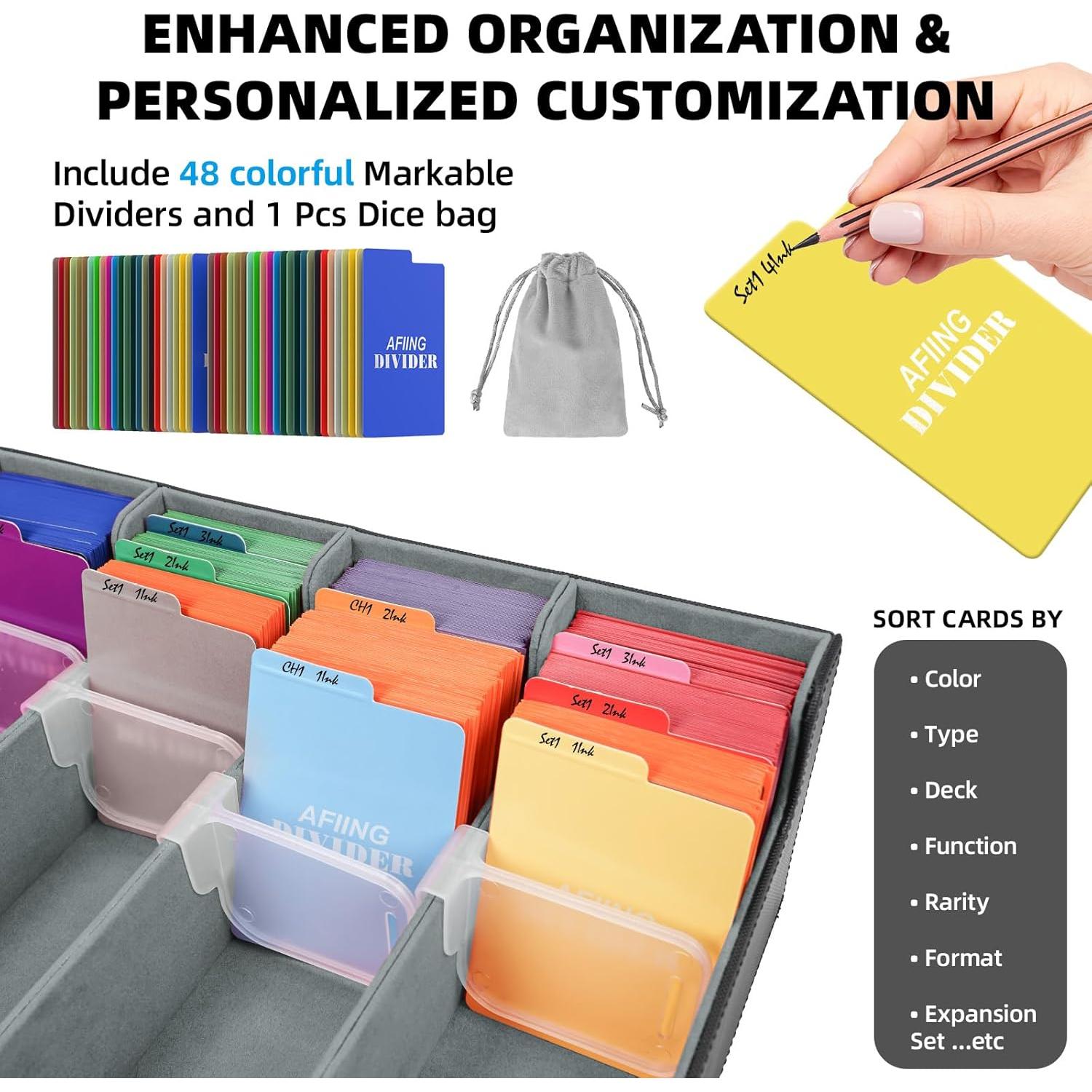 Caja de Almacenamiento de Cartas AFIING 4 Filas 3200+