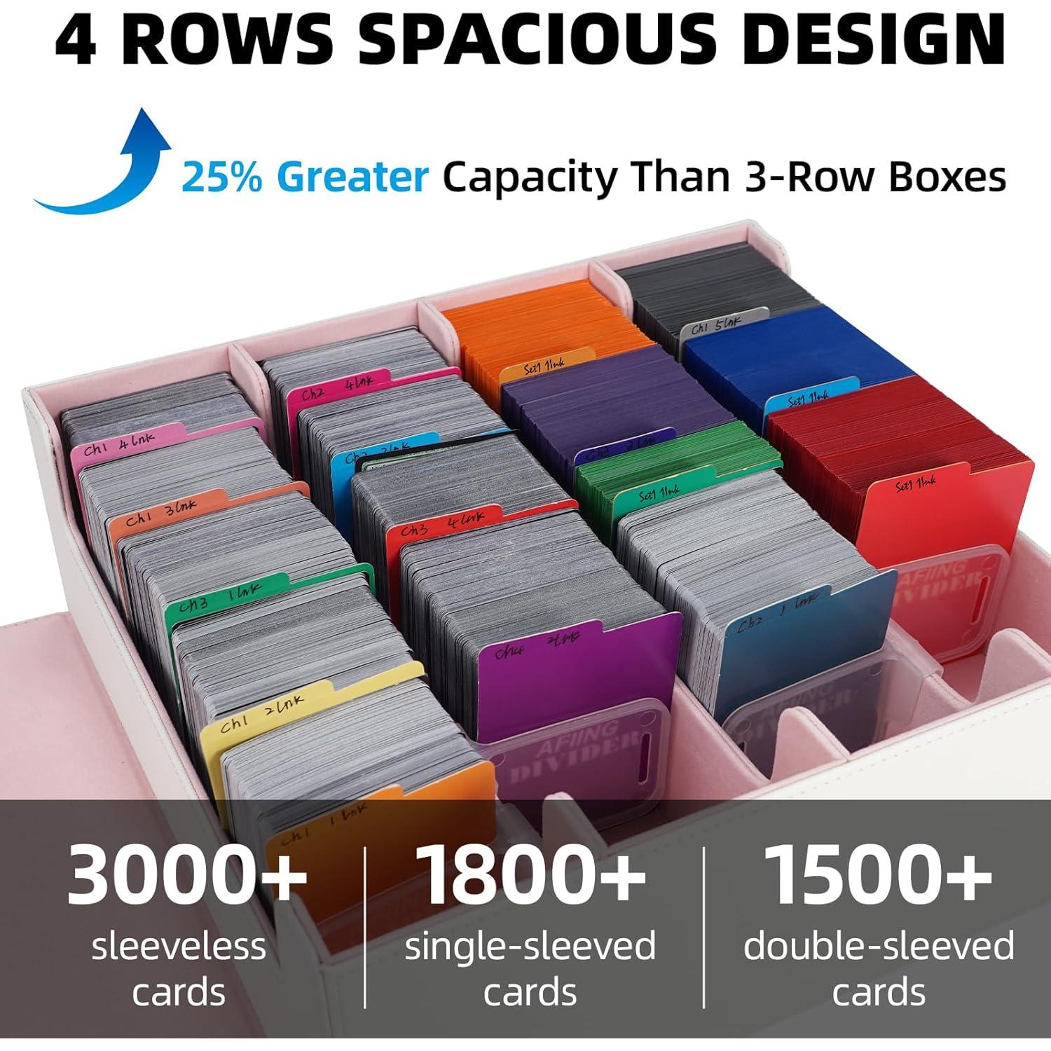 Caja de Almacenamiento de Cartas AFIING 4 Filas 3200+