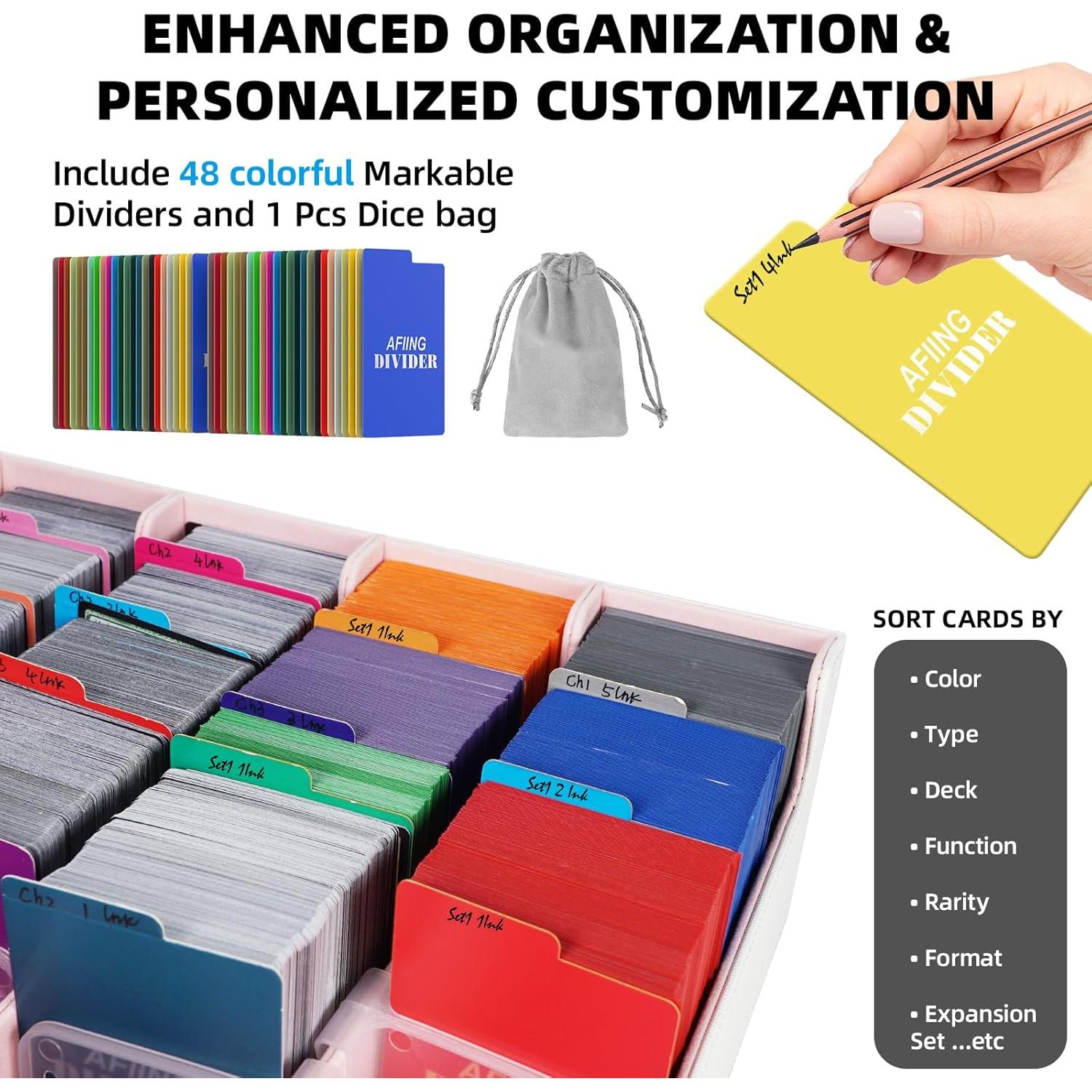 Caja de Almacenamiento de Cartas AFIING 4 Filas 3200+