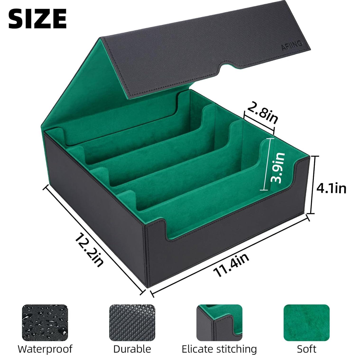 Caja de Almacenamiento de Cartas AFIING 4 Filas 3200+ Cartas