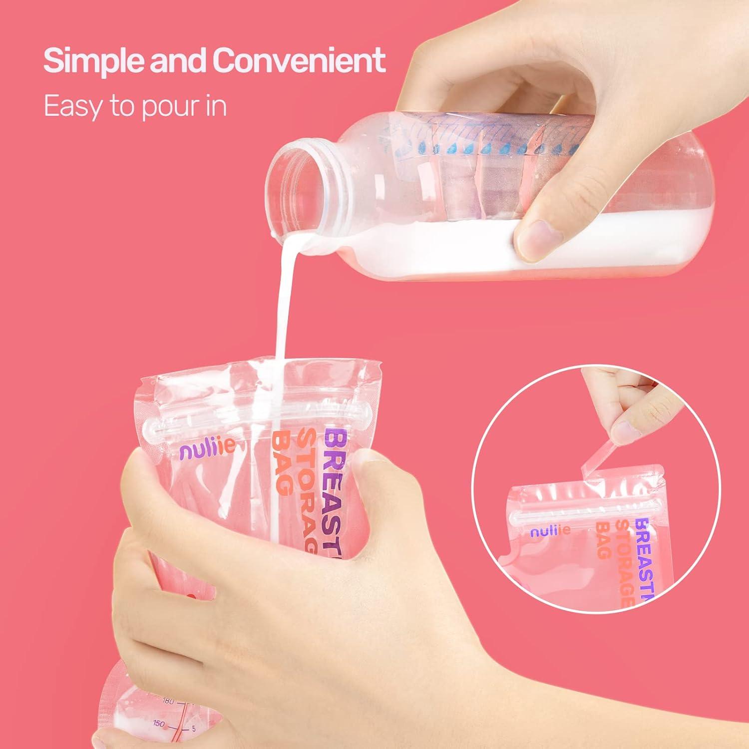 Bolsas de Almacenamiento de Leche Materna Nuliie 50 Pcs 200ml