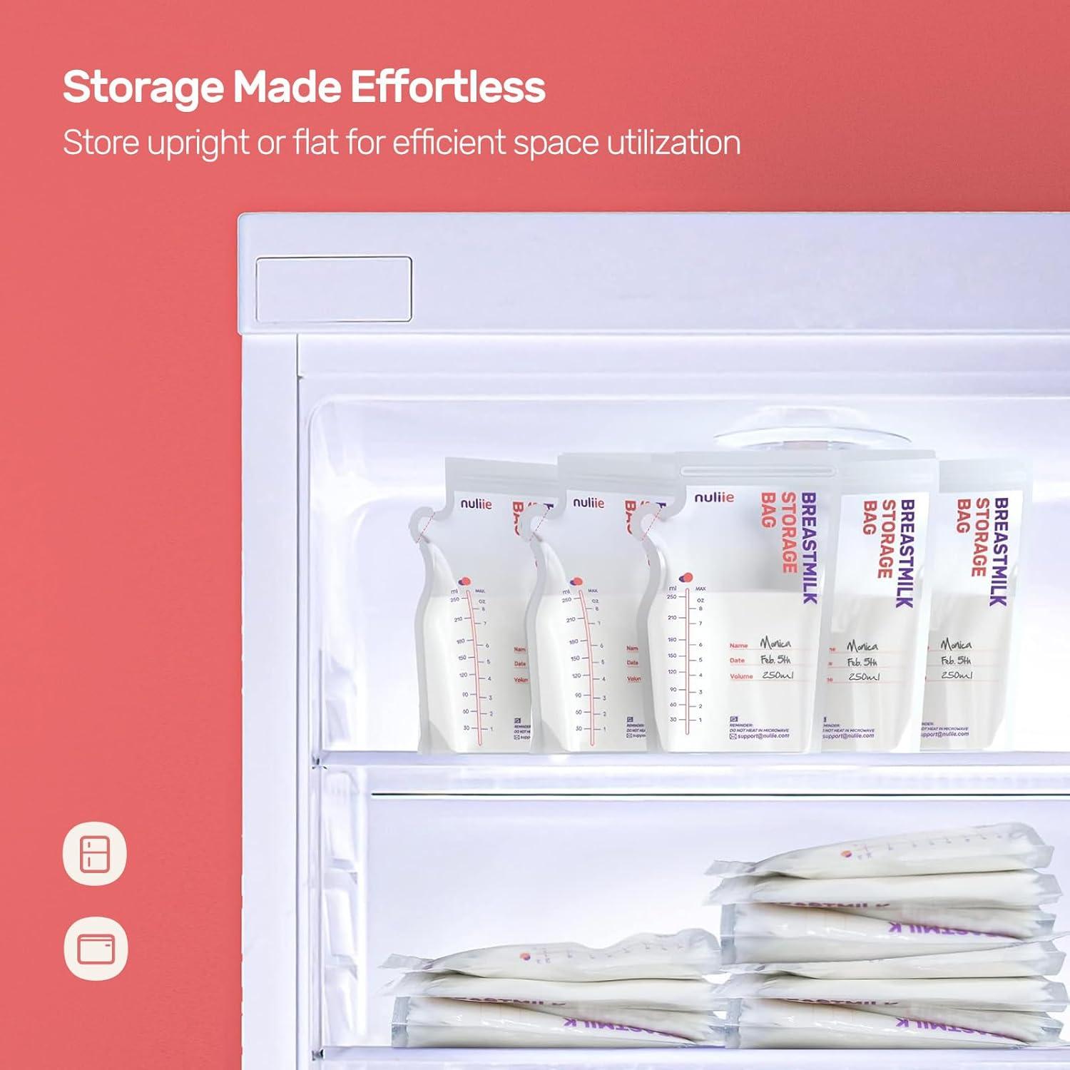 Bolsas de Almacenamiento de Leche Materna Nuliie 50 Pcs 200ml