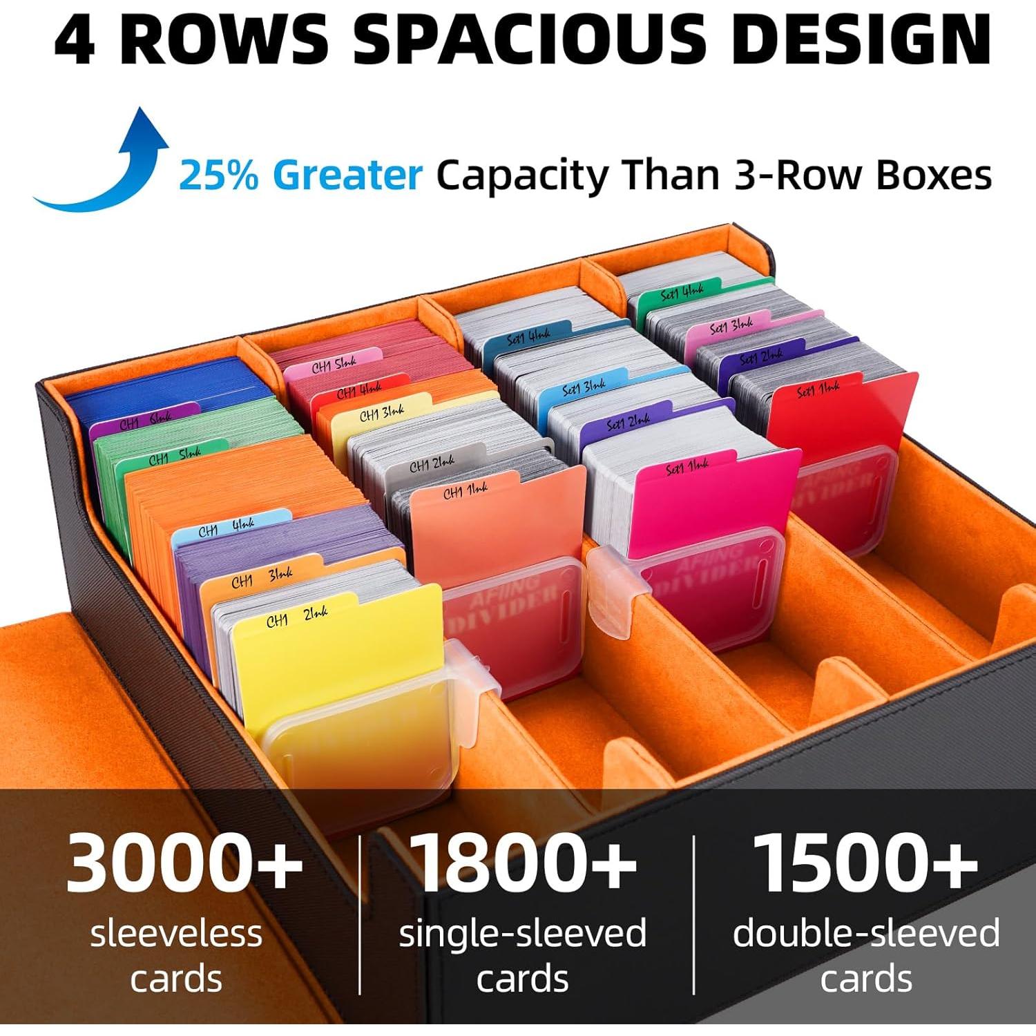 Caja de Almacenamiento de Cartas AFIING 4 Filas 3200+