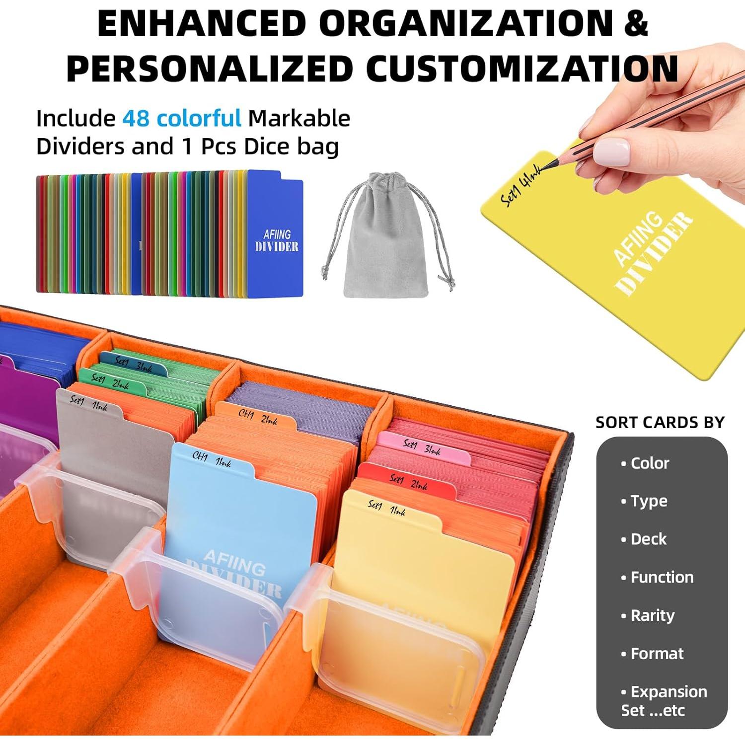 Caja de Almacenamiento de Cartas AFIING 4 Filas 3200+