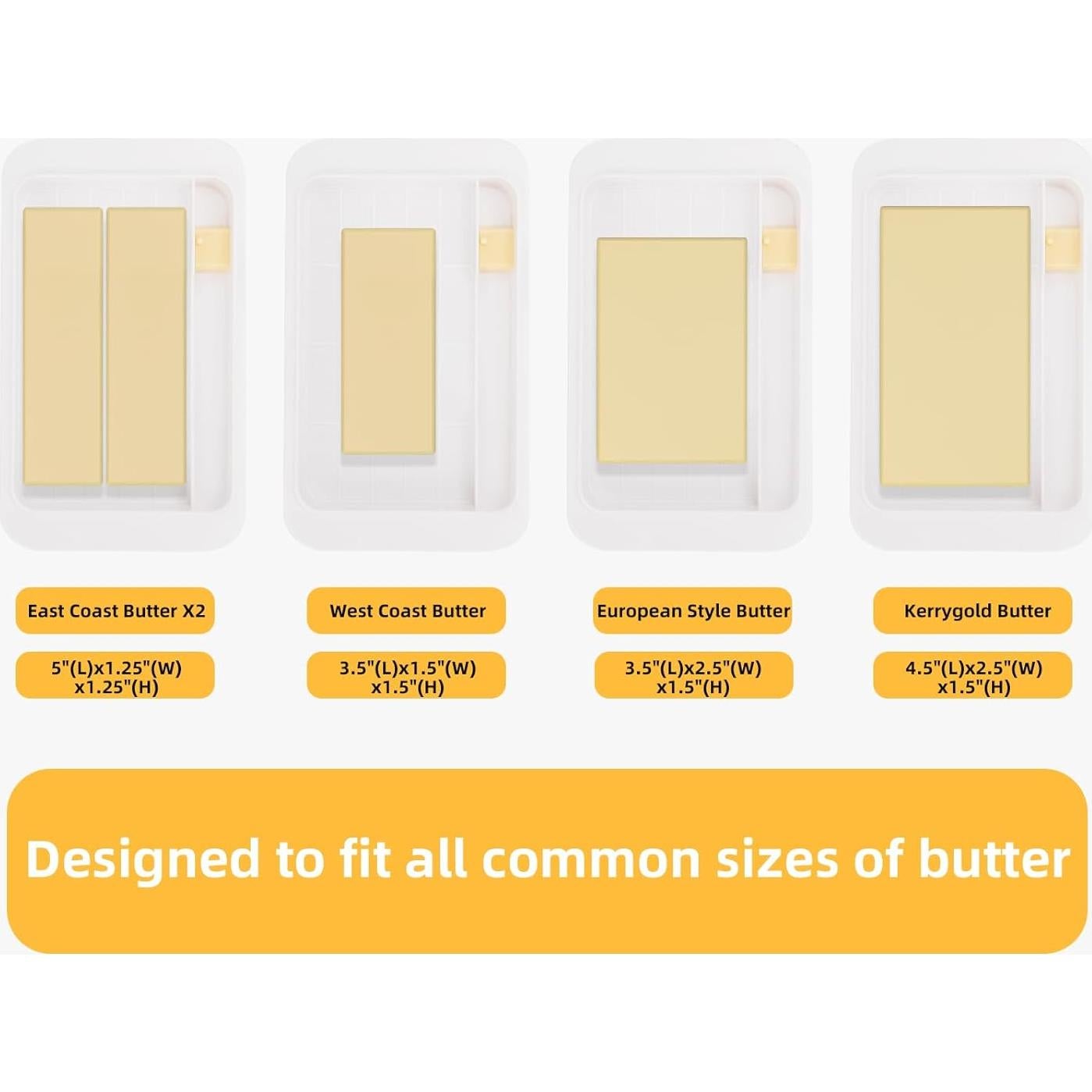 Caja de Mantequilla Hermética BRIDZON 18.5x11x6.8 cm con Tapa