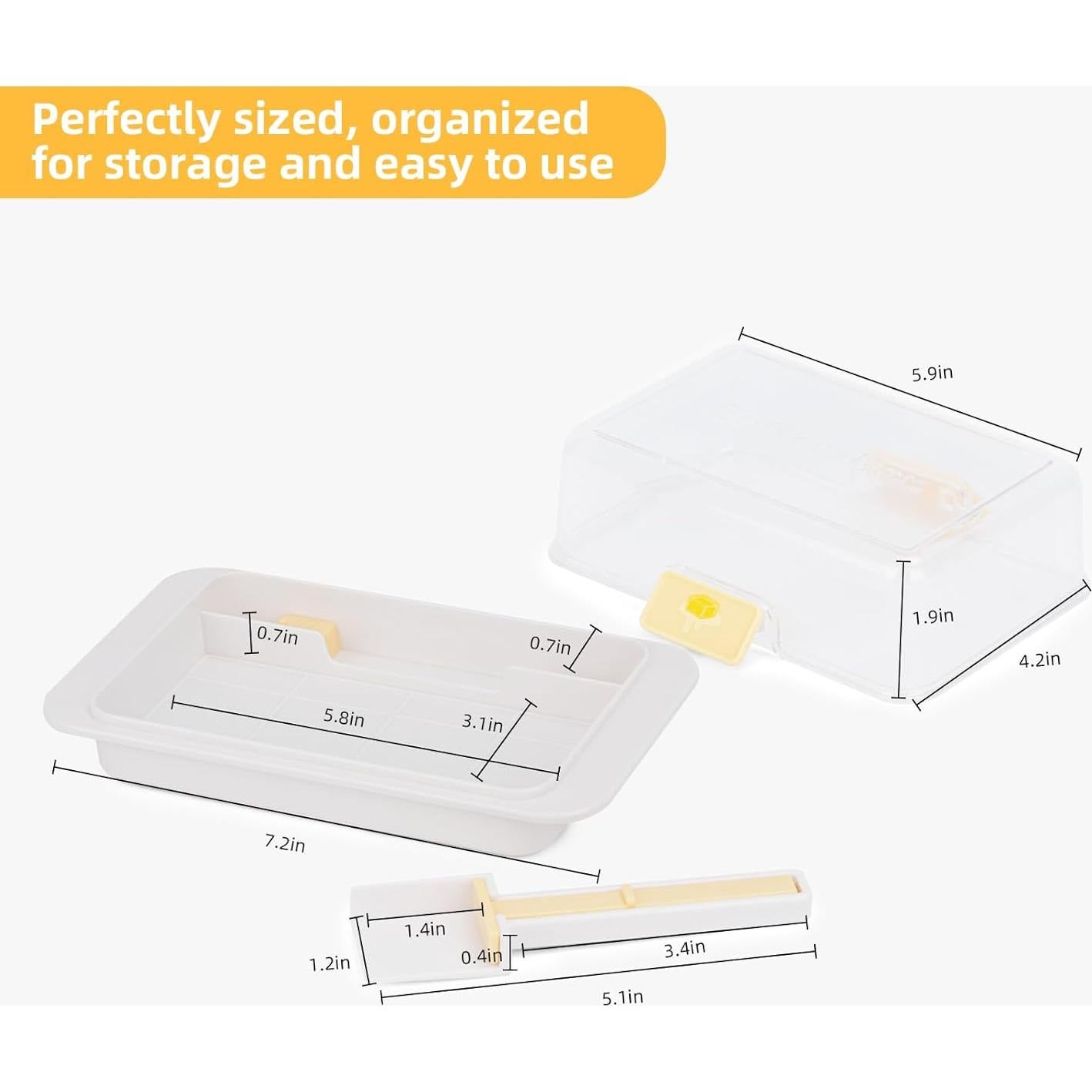 Caja de Mantequilla Hermética BRIDZON 18.5x11x6.8 cm con Tapa