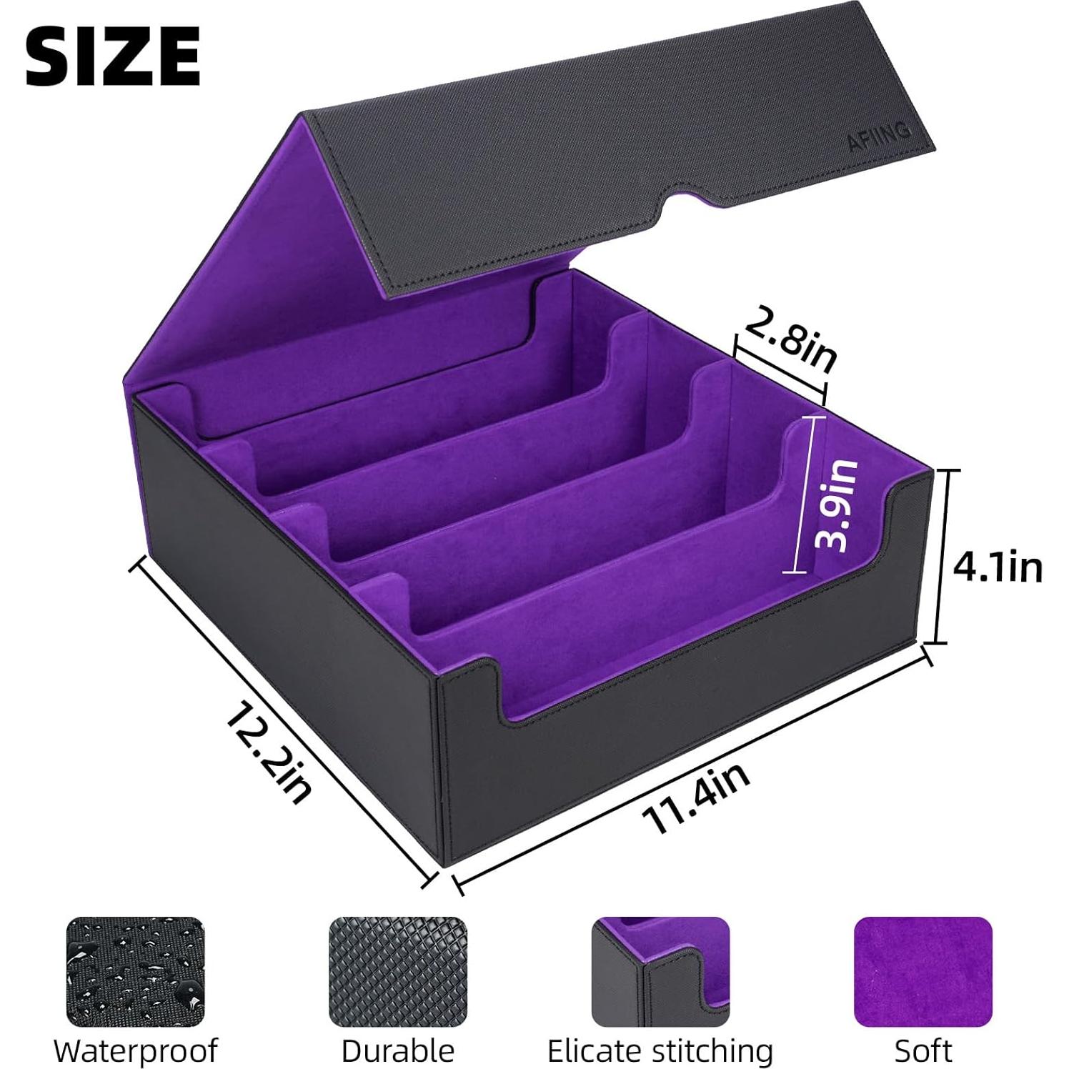 Caja de Almacenamiento de Cartas AFIING 4 Filas 3200+ Cartas
