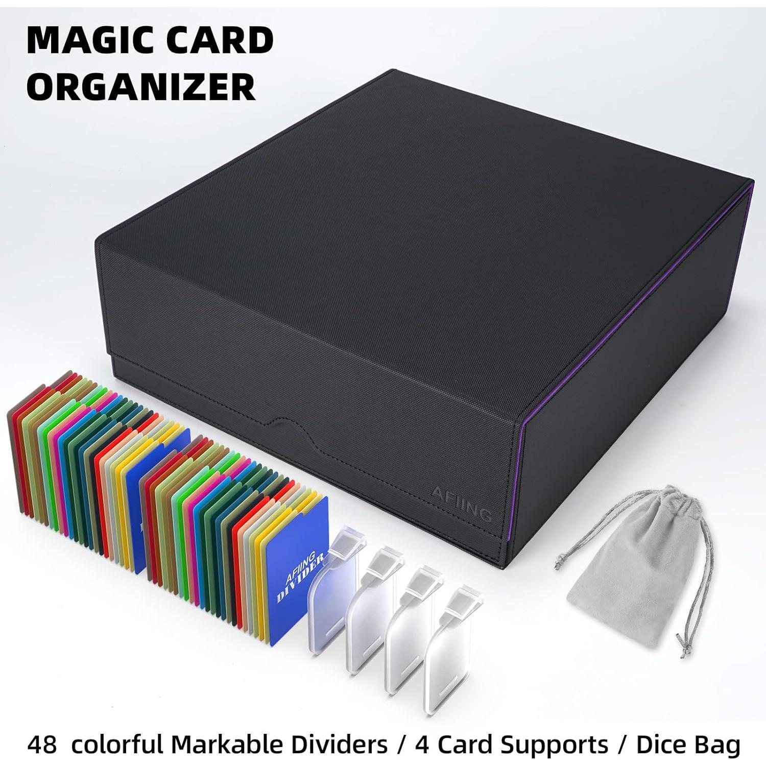 Caja de Almacenamiento de Cartas AFIING 4 Filas 3200+ Cartas