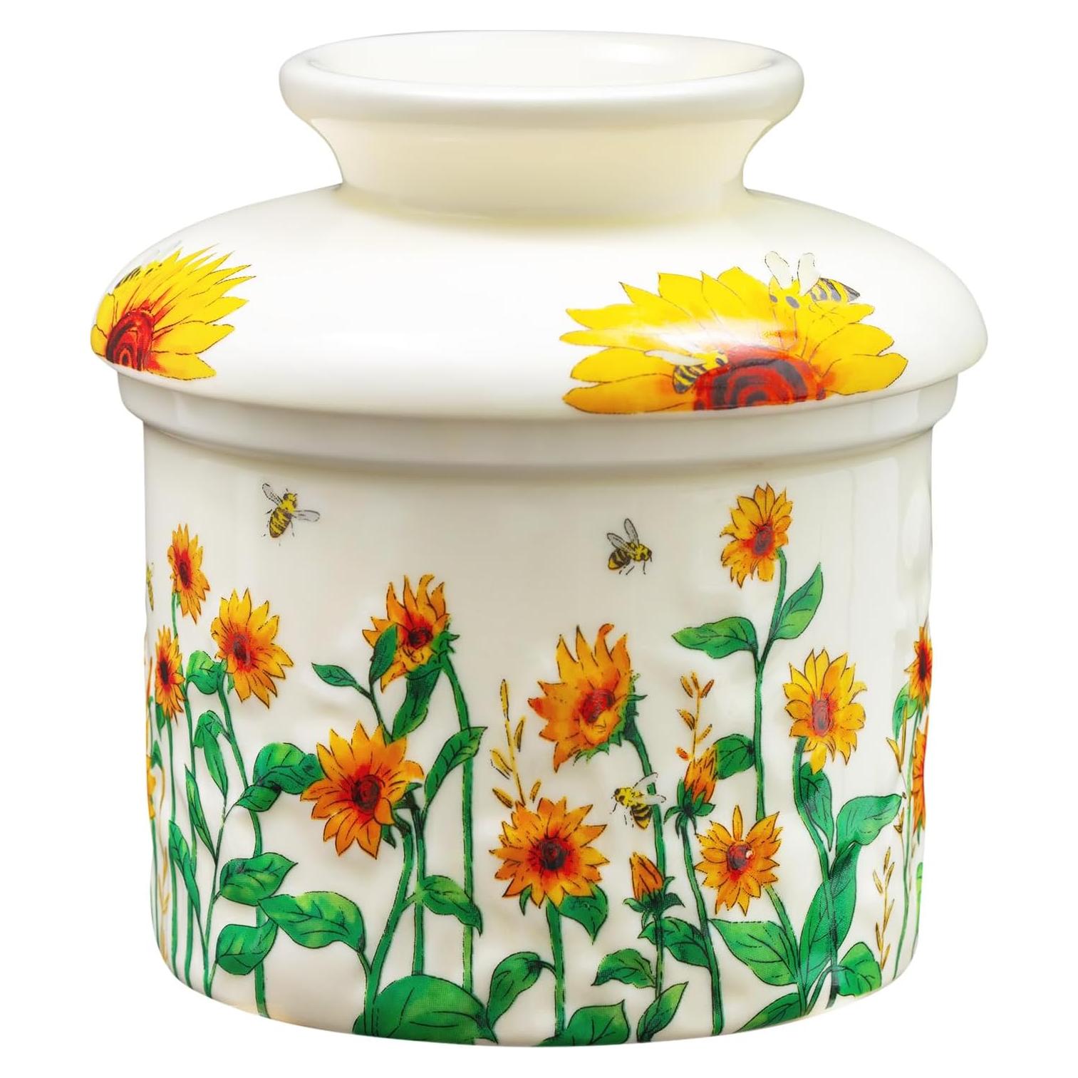 Crock de Mantequilla con Tapa Cerámica Girasol 184g