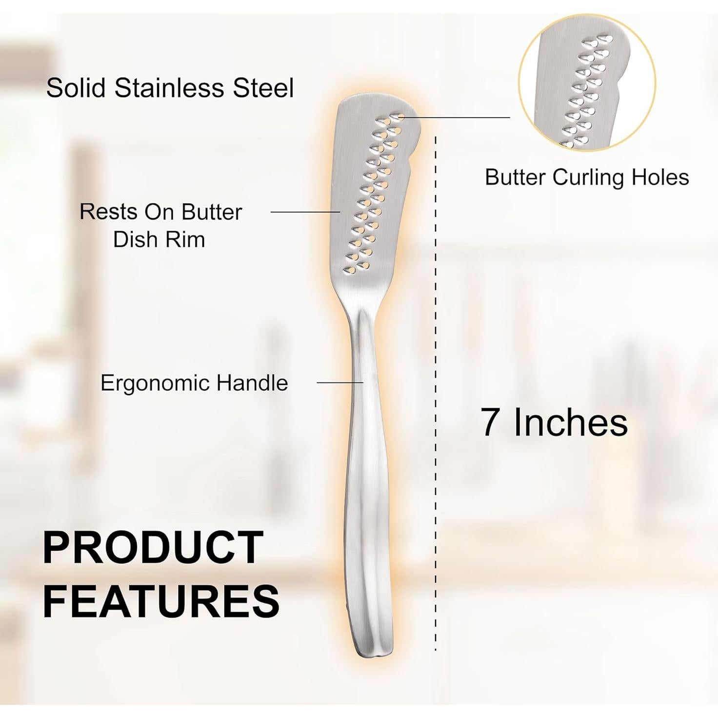 Esparcidor de Mantequilla HIC Kitchen Acero Inoxidable 17.78cm