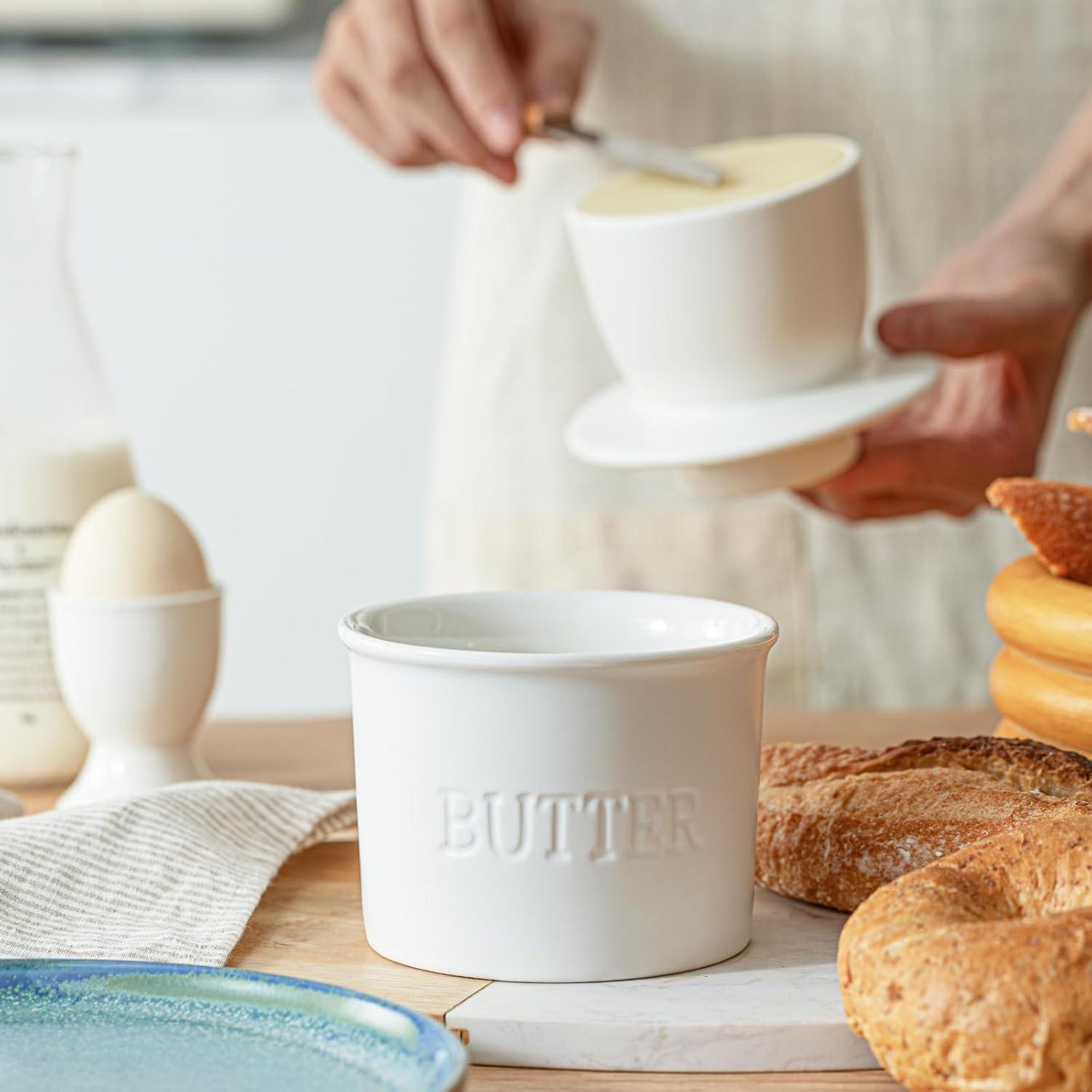 Contenedor de Mantequilla Cerámica Feenmai 350ml con Tapa