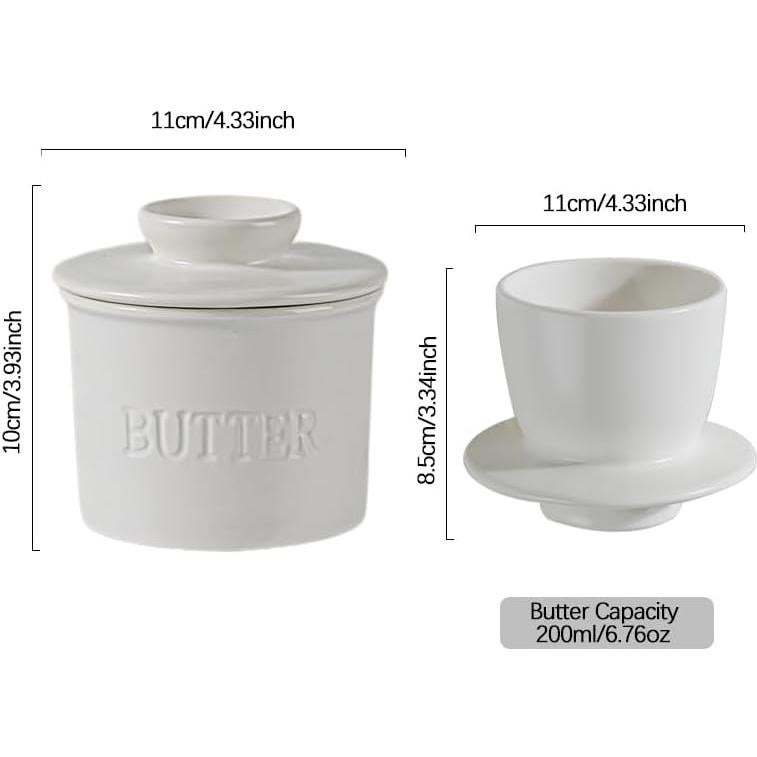 Contenedor de Mantequilla Cerámica Feenmai 350ml con Tapa