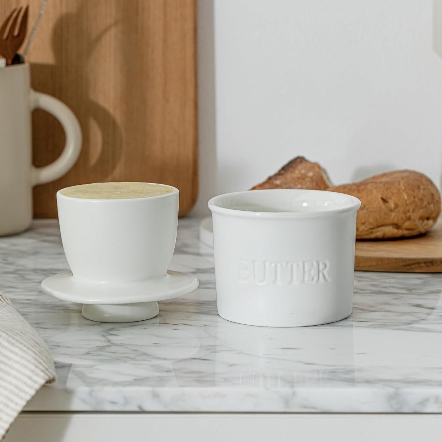 Contenedor de Mantequilla Cerámica Feenmai 350ml con Tapa