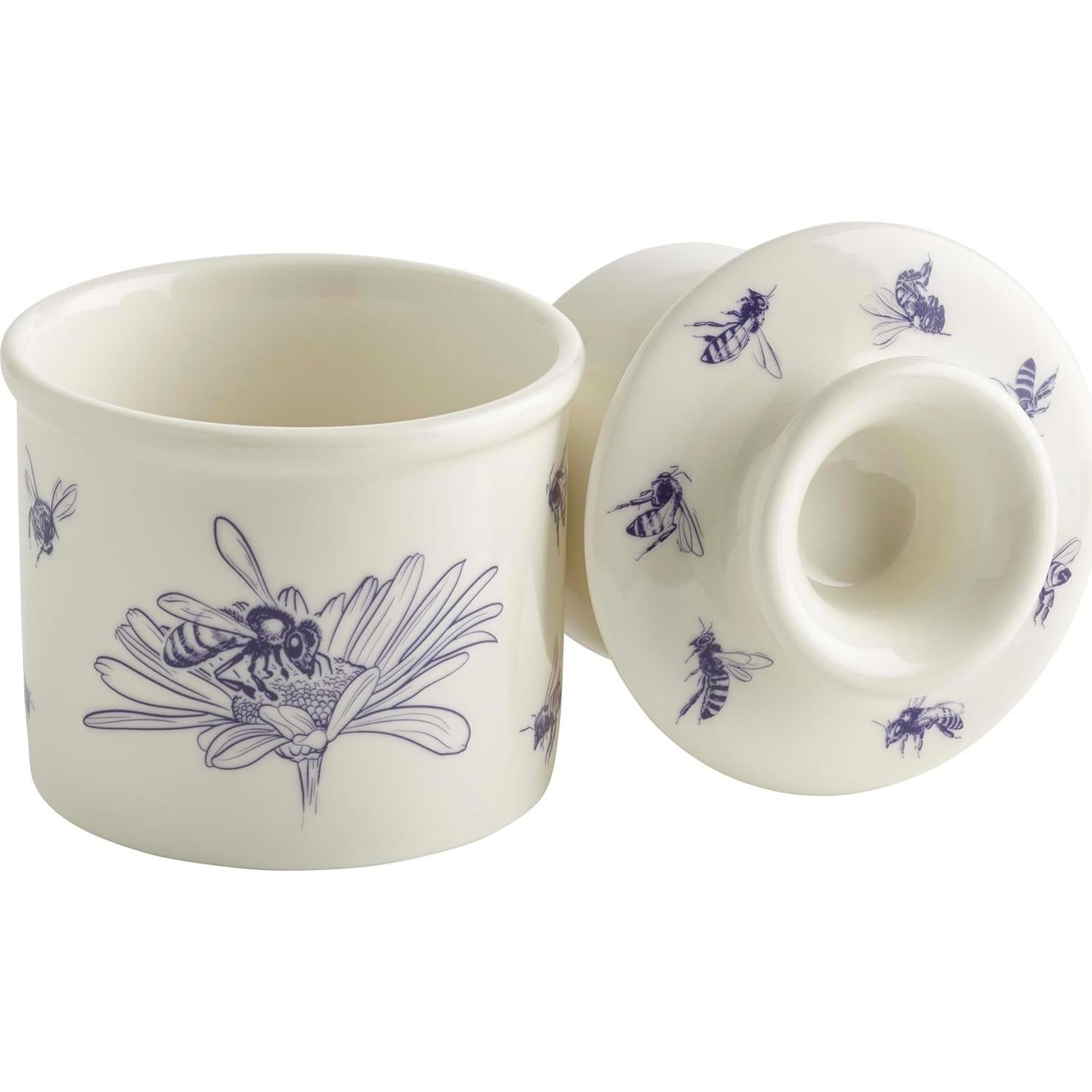 Butter Bell Crock Cerámica L. Tremain 125g Abejas Miel Azul