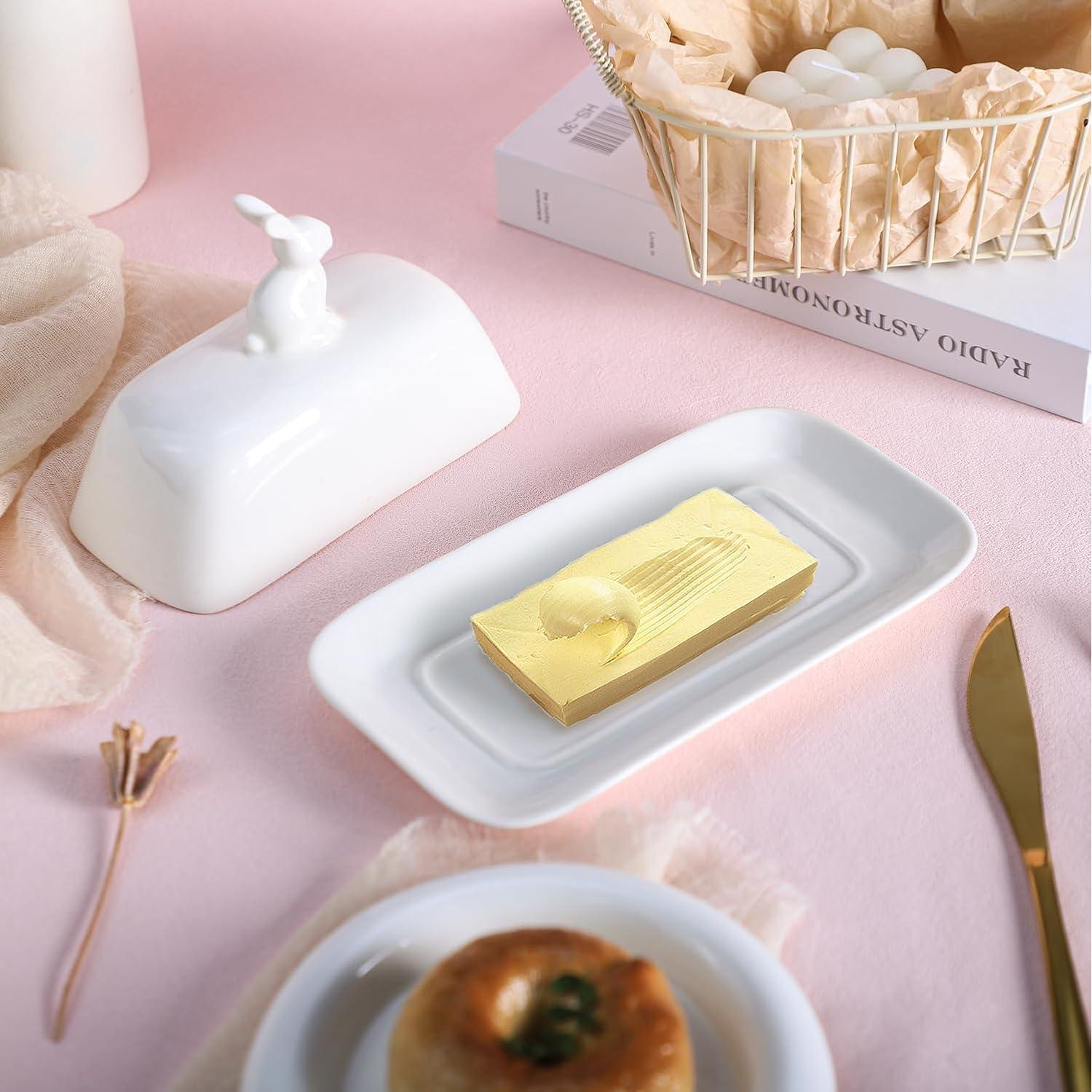 Plato de Mantequilla Cerámica Bicuzat con Tapa Conejo 3D