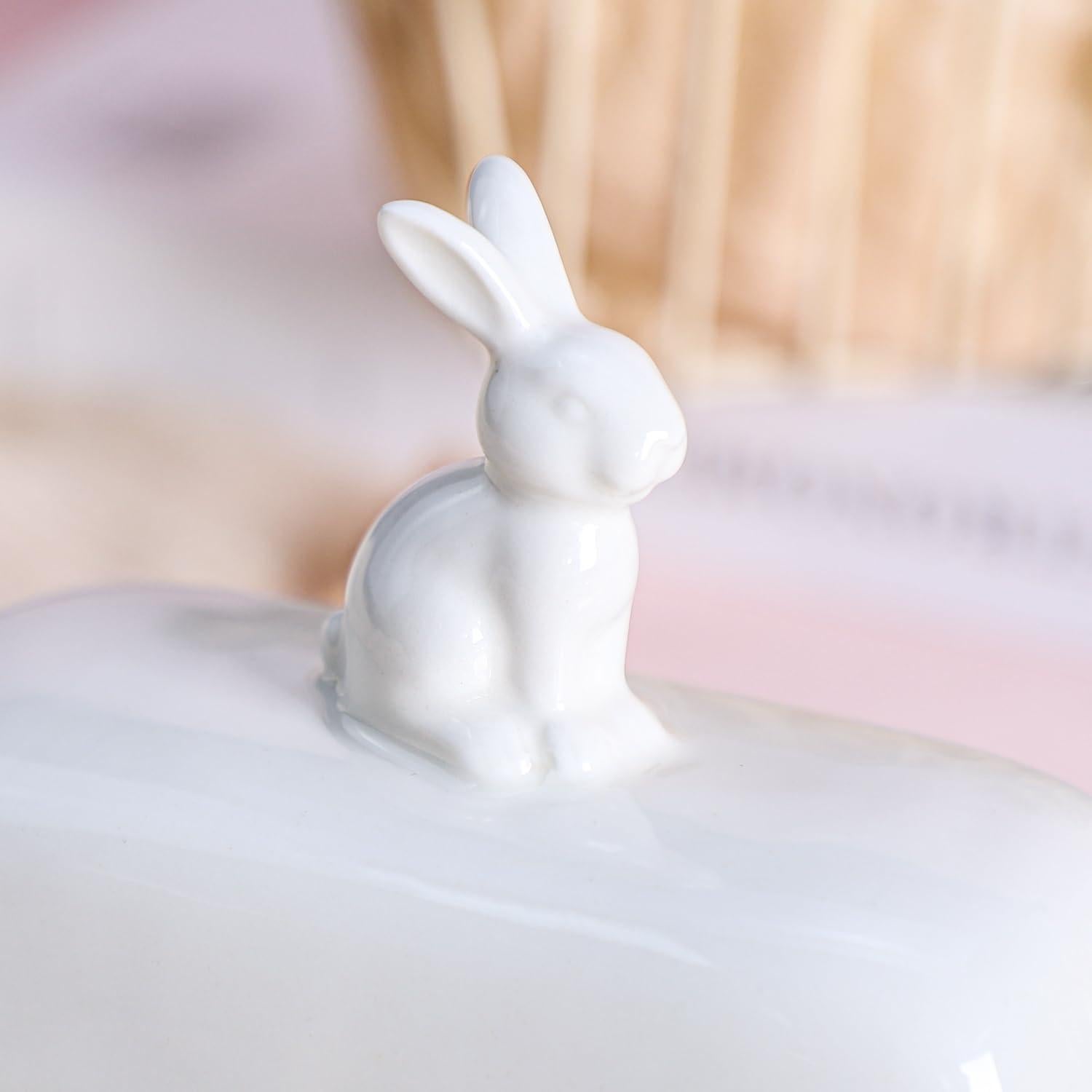 Plato de Mantequilla Cerámica Bicuzat con Tapa Conejo 3D