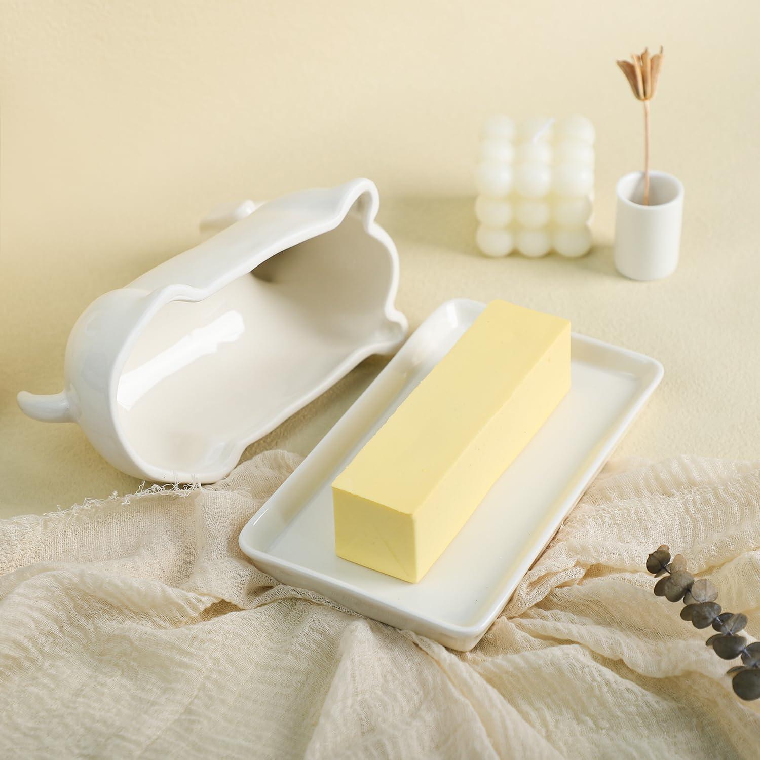 Plato de Mantequilla Cerámico Colias Wing 3D Perro Salchicha