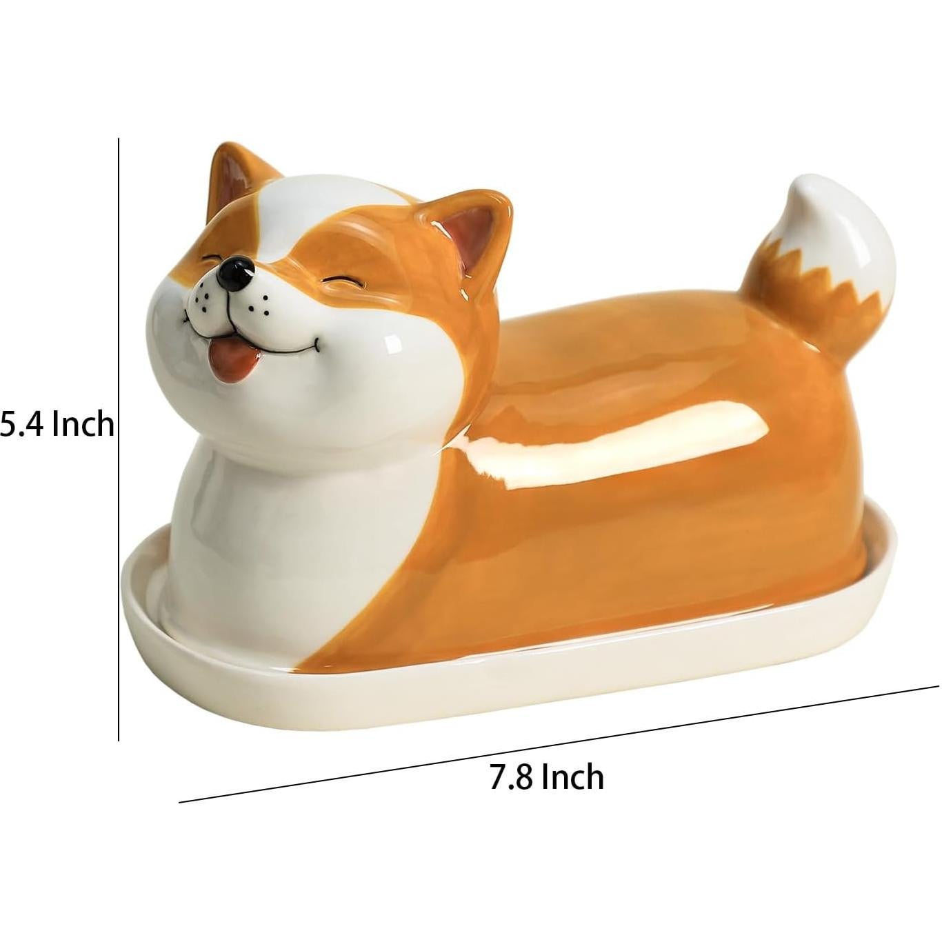 Plato de Mantequilla Cerámica para Perros con Tapa 1.04 kg