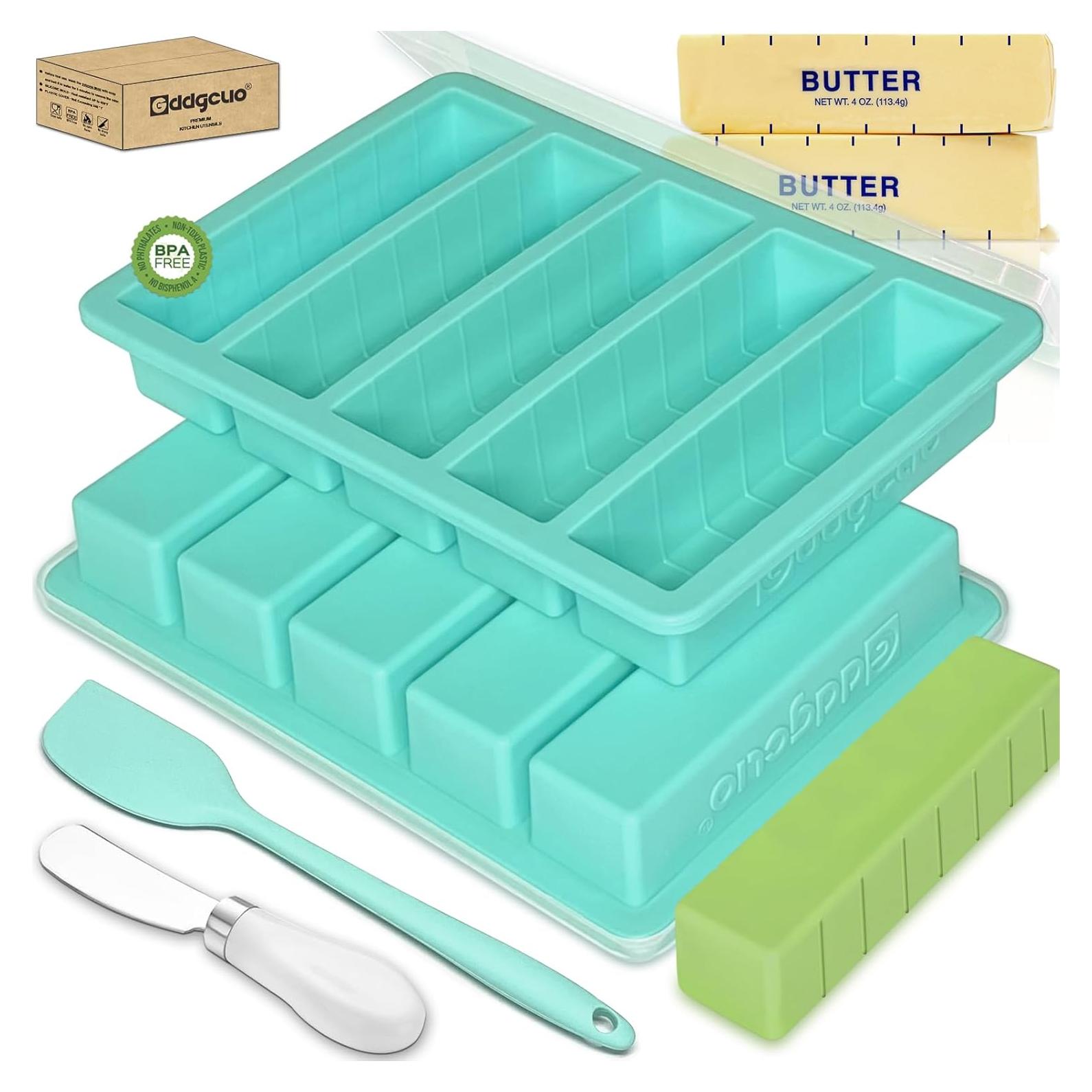 Molde de Mantequilla de Silicona GDDGCUO 2 Pcs Antiadherente