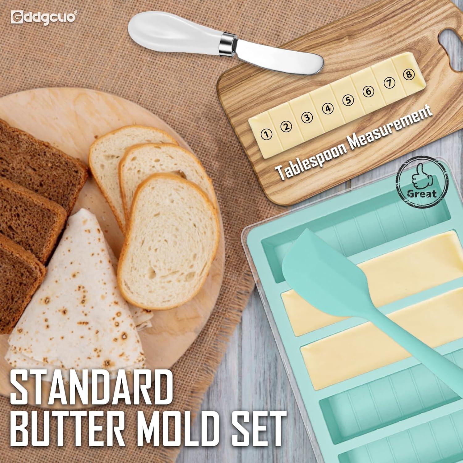 Molde de Mantequilla de Silicona GDDGCUO 2 Pcs Antiadherente