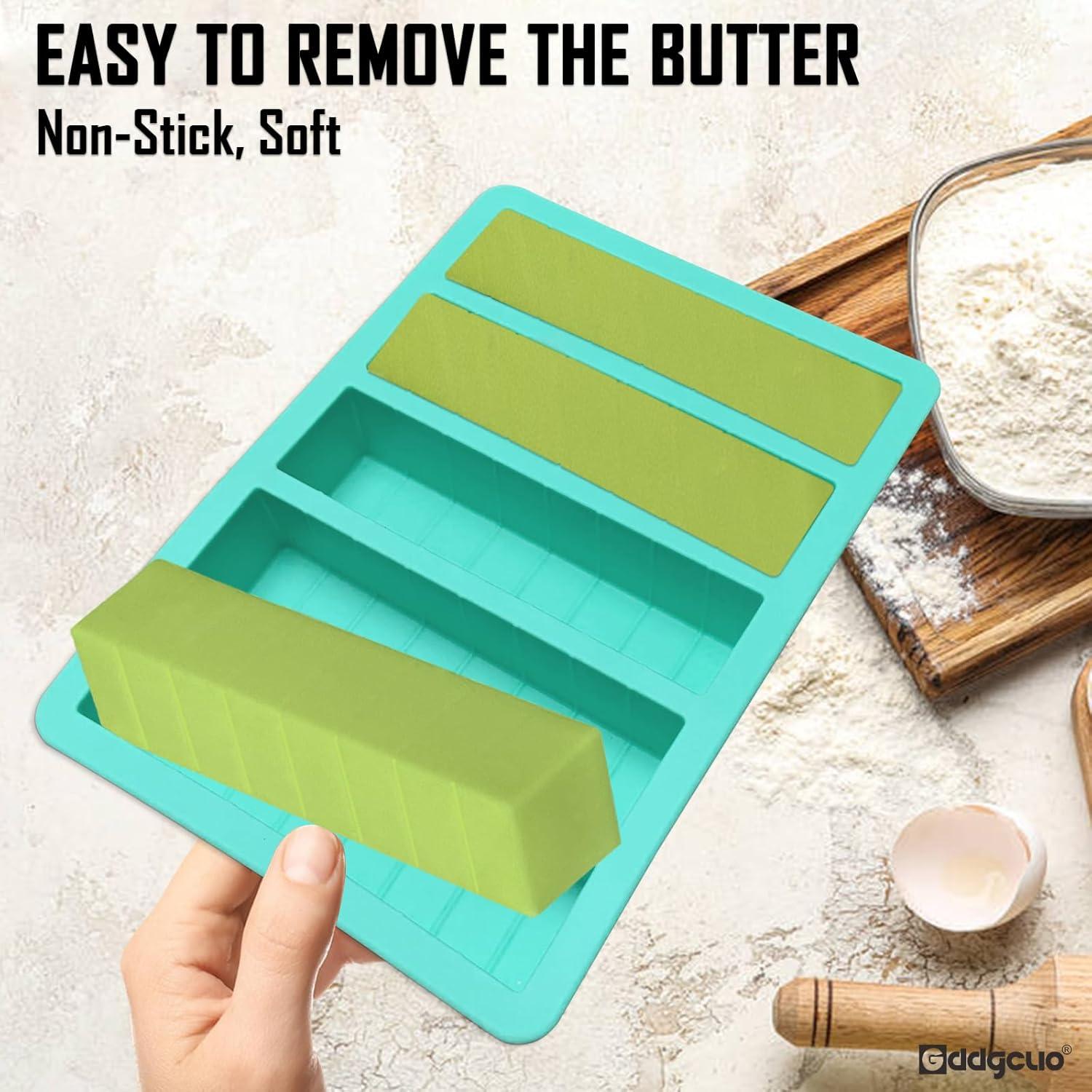 Molde de Mantequilla de Silicona GDDGCUO 2 Pcs Antiadherente