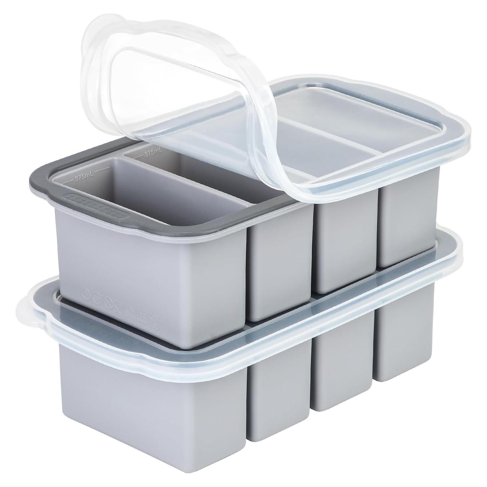 Bandeja de congelación Aichoof 1.5 Taza con tapa - 2 Pack Gris