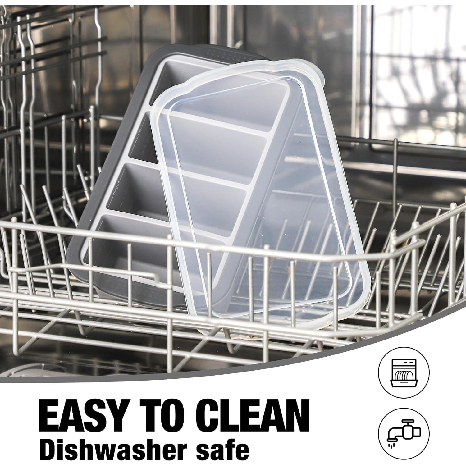 Bandeja de congelación Aichoof 1.5 Taza con tapa - 2 Pack Gris