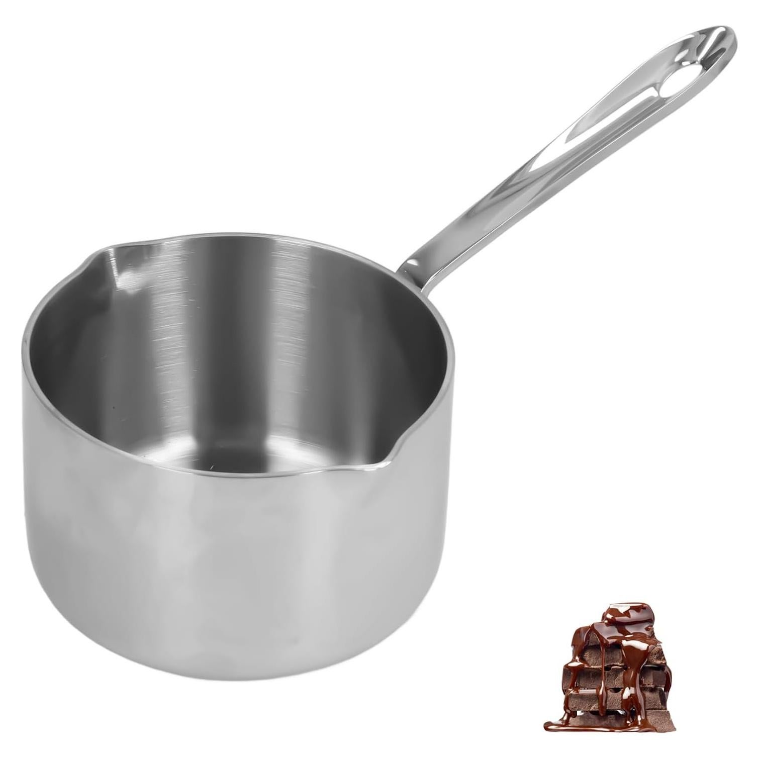 Cacerola de Acero Inoxidable Cyrank 295ml con Doble Vertedor