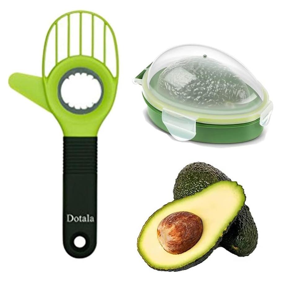 Cortador y Guardador de Aguacate Dotala 3 en 1 Verde