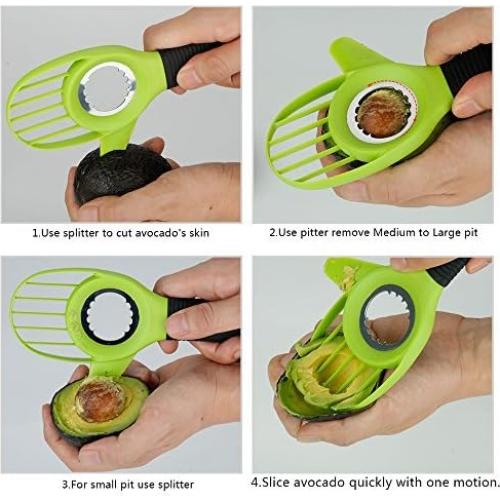 Cortador y Guardador de Aguacate Dotala 3 en 1 Verde