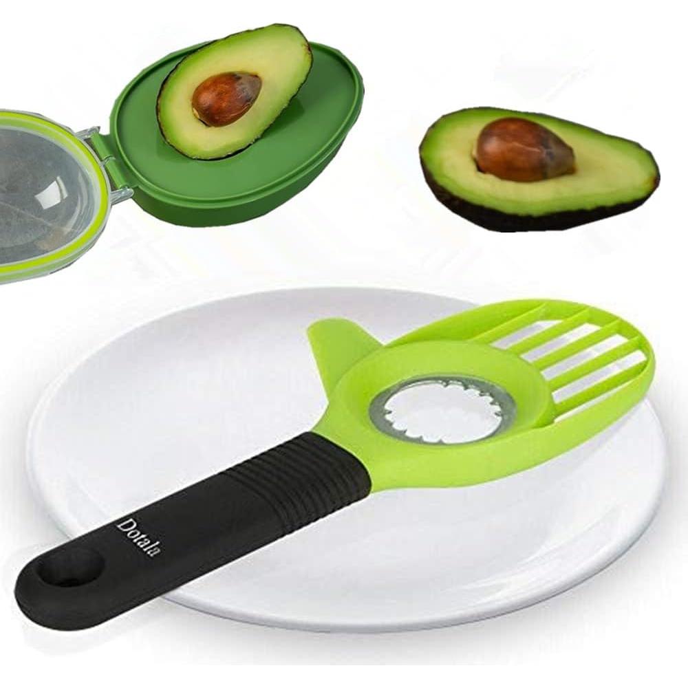 Cortador y Guardador de Aguacate Dotala 3 en 1 Verde
