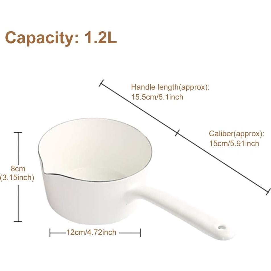 Cacerola de Esmalte CALIDAKA 1.2L para Inducción y Gas