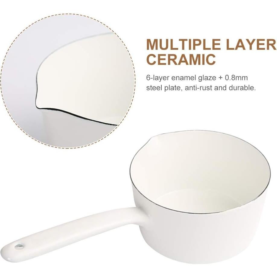 Cacerola de Esmalte CALIDAKA 1.2L para Inducción y Gas