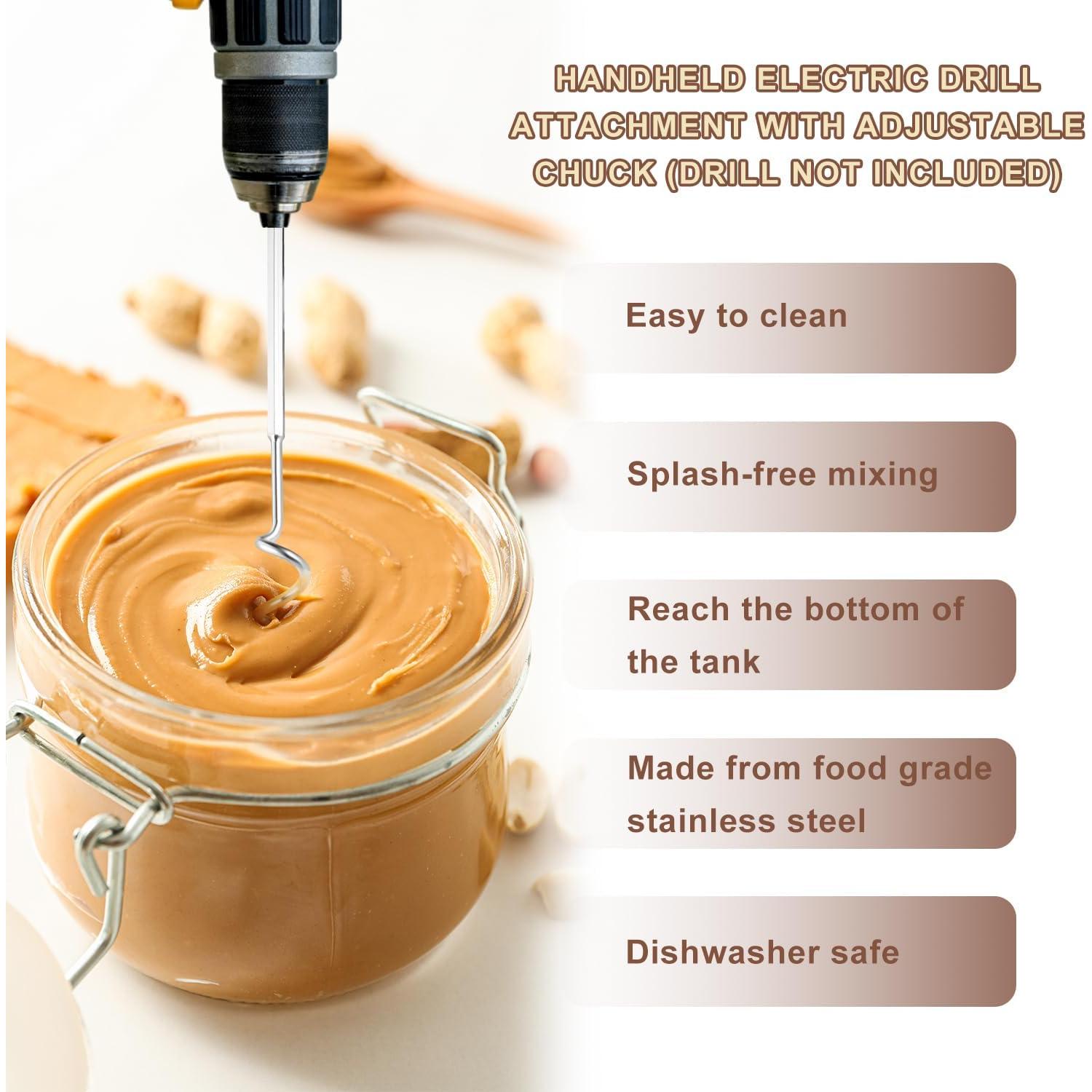 Mezclador de Mantequilla de Maní Acero Inoxidable 30 cm