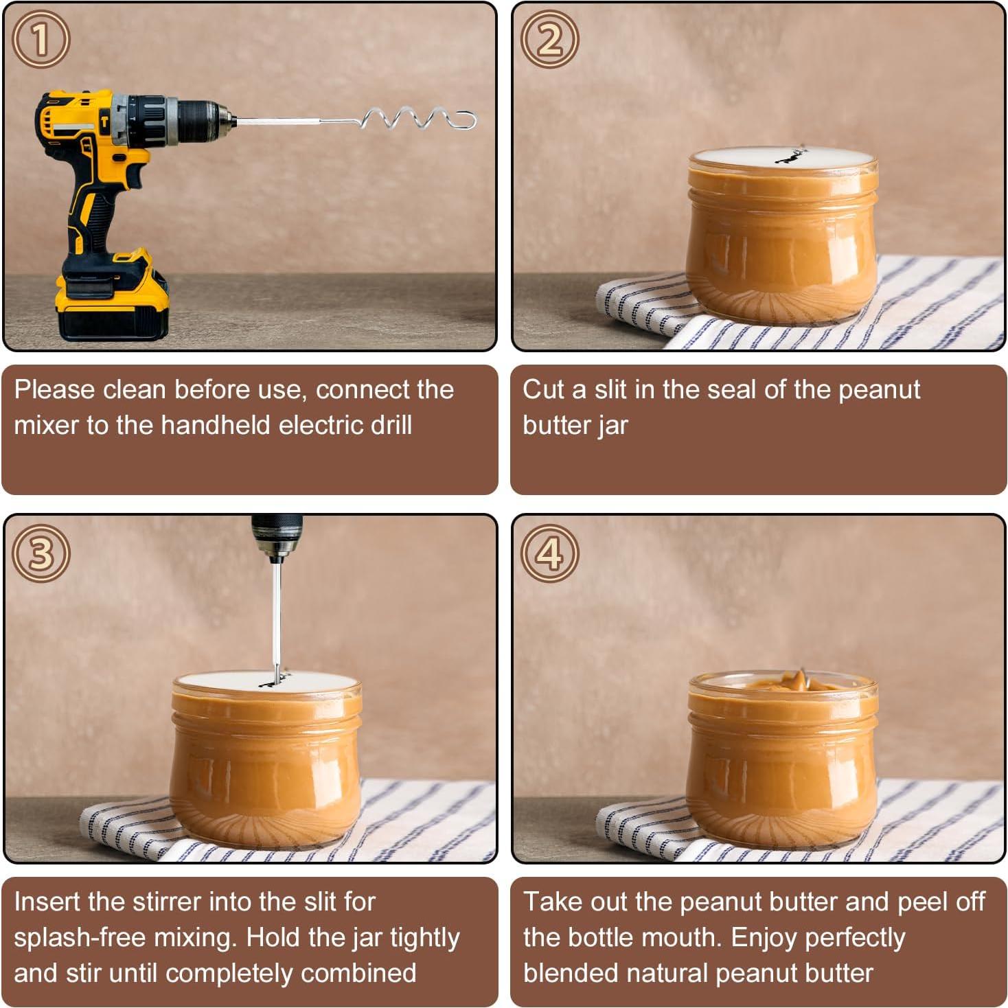 Mezclador de Mantequilla de Maní Acero Inoxidable 30 cm