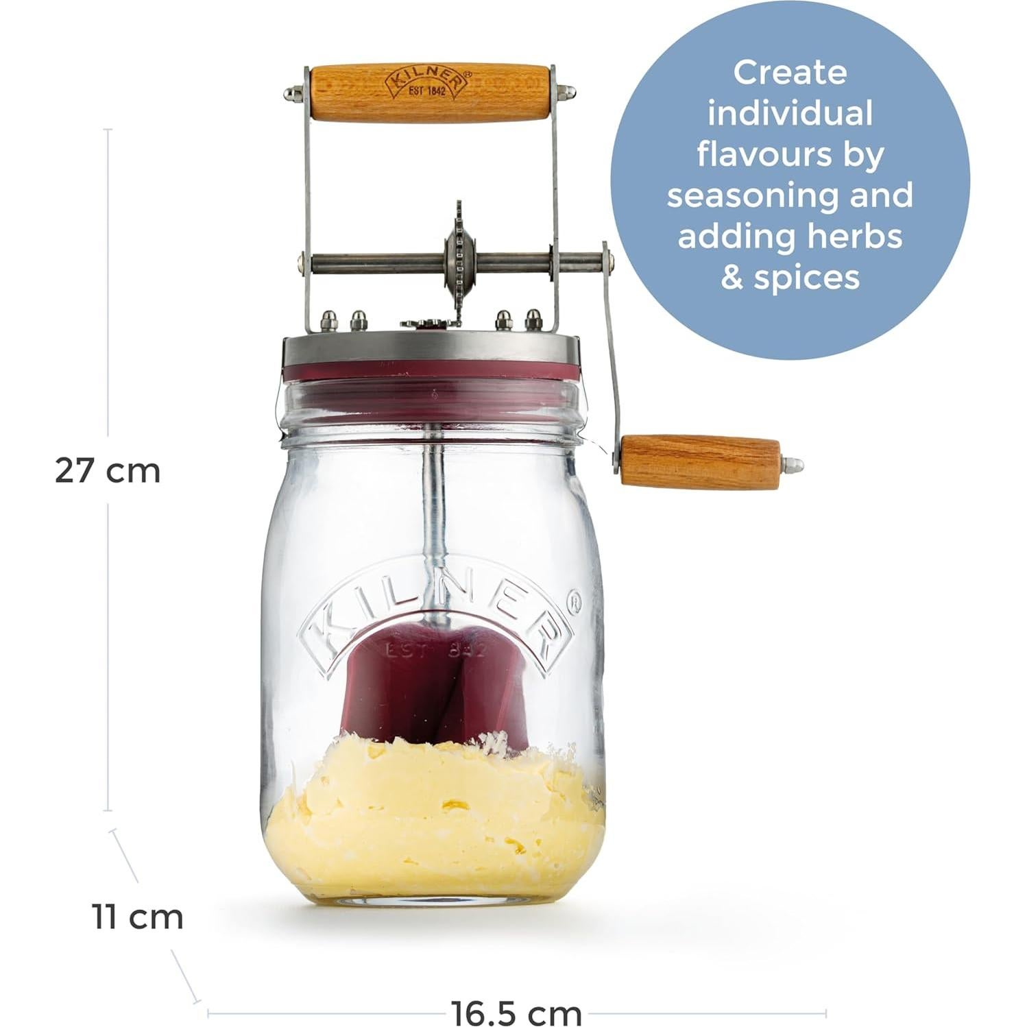 Batidor de Mantequilla Manual Kilner 34 oz - Rápido y Fácil
